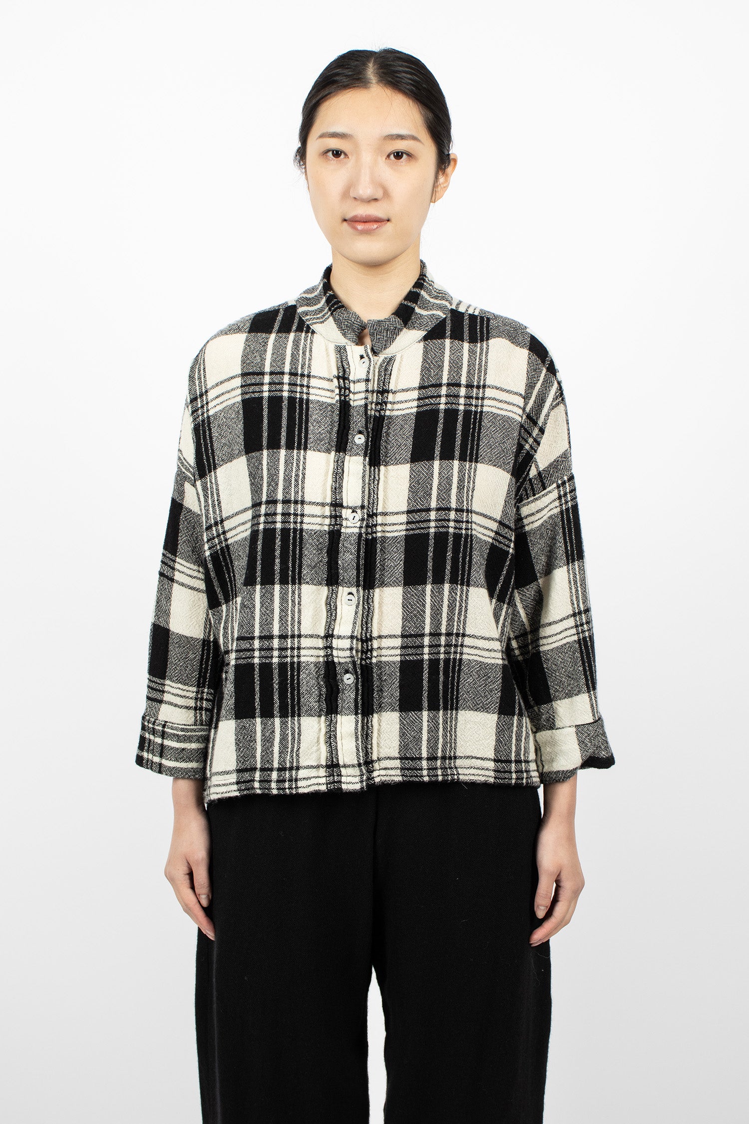 Square Wool Shirt Check