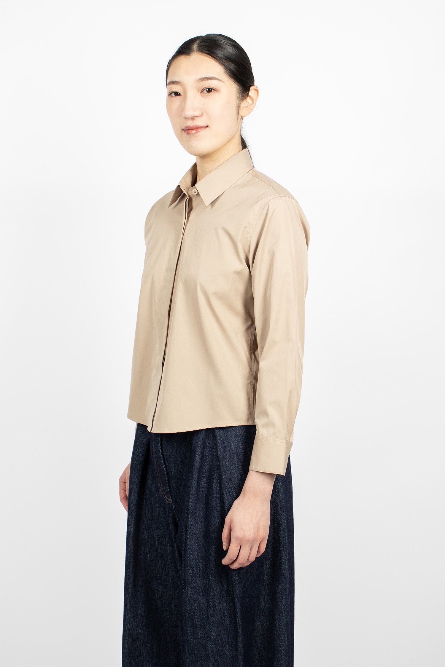 Boxy Mini Shirt Sand