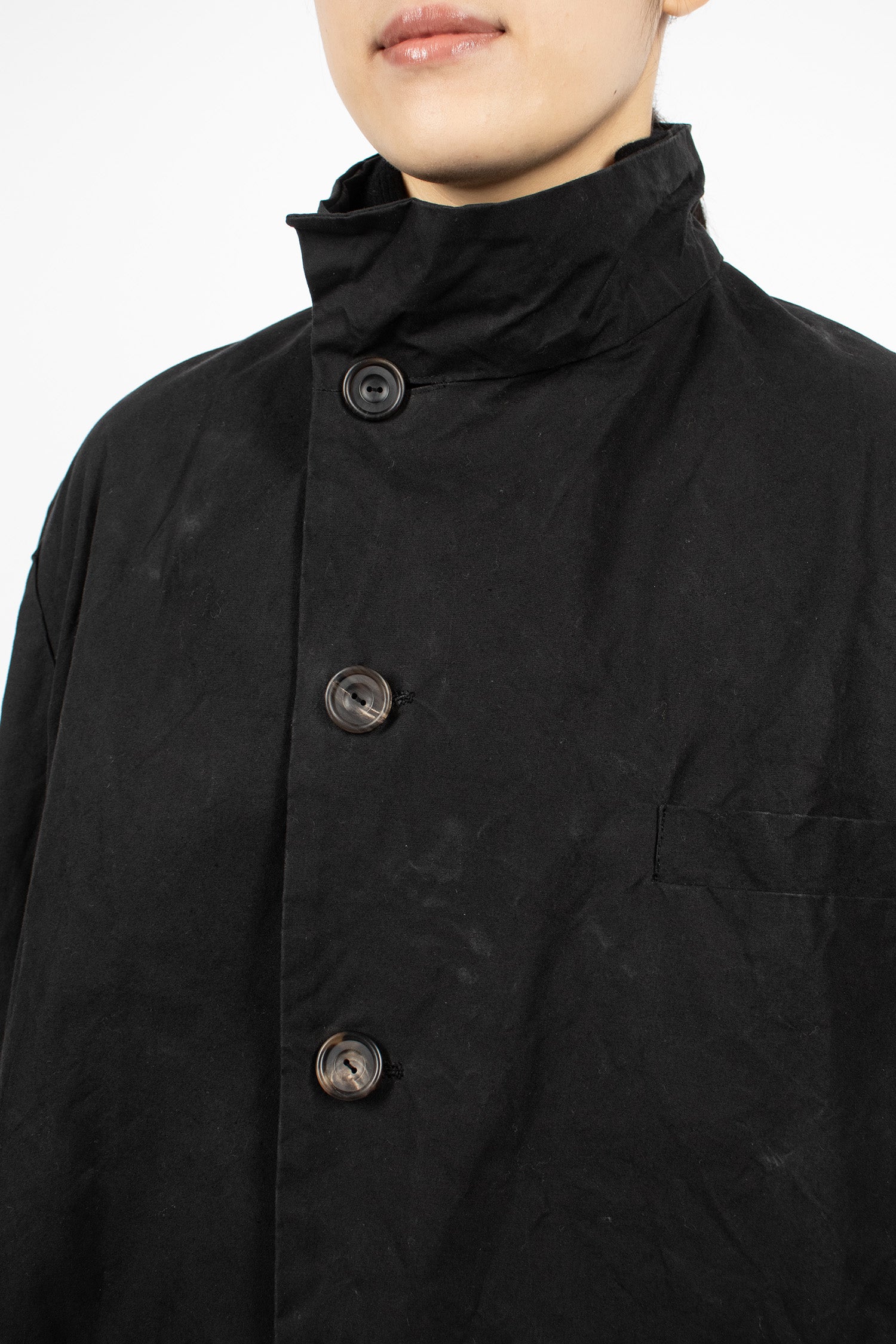 Forest Waxed Coat Black