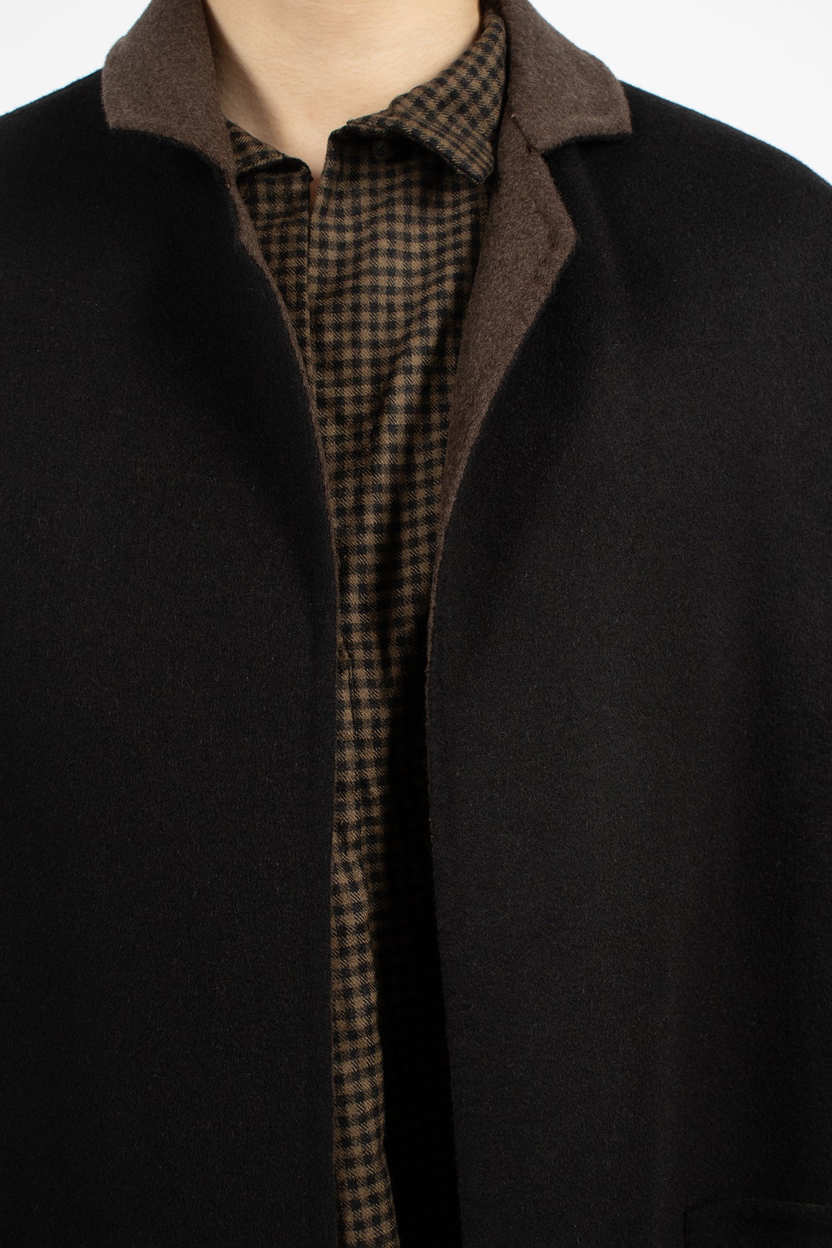Gladiolus Reversible Long Coat Black/Brown