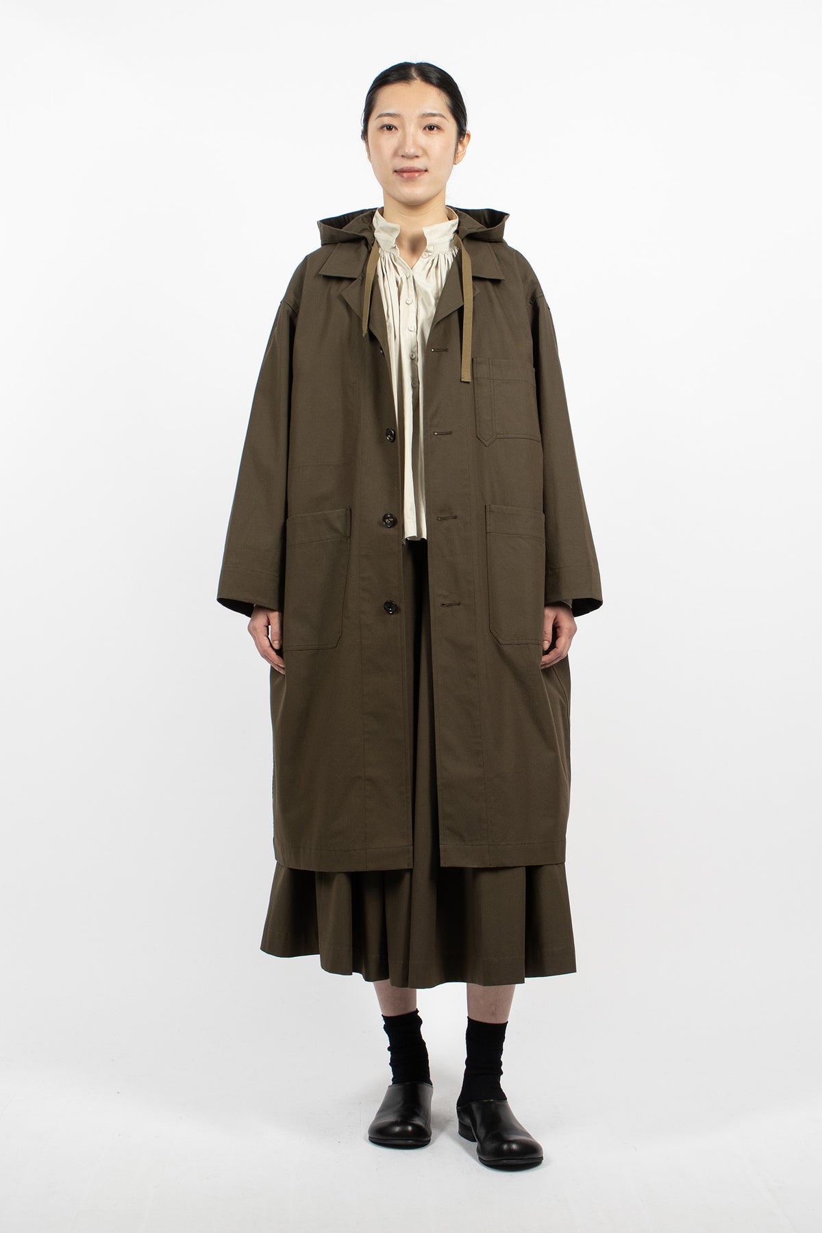 Matisse Water Repellent Coat Olive Green