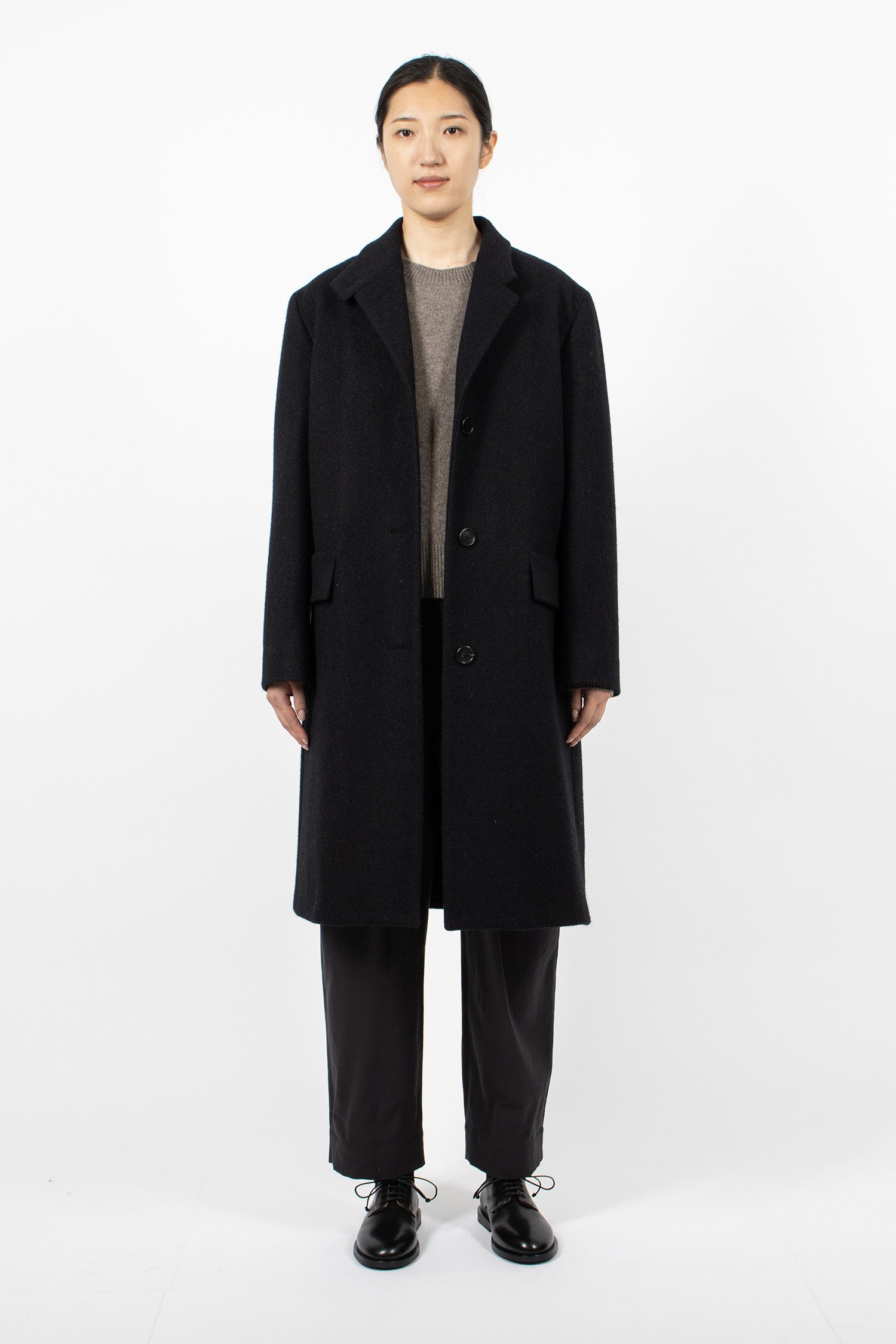 Wool Melton Overcoat Midnight