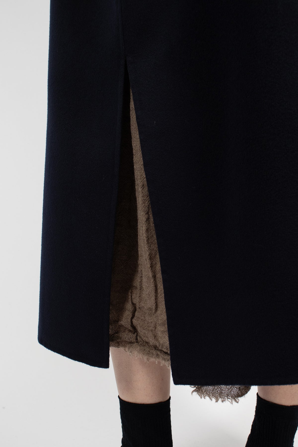 Gladiolus Reversible Long Coat Navy/Black