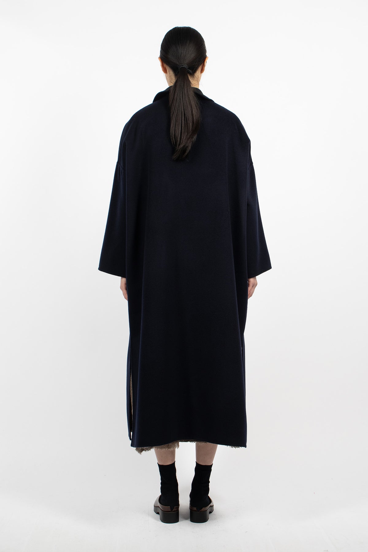 Gladiolus Reversible Long Coat Navy/Black