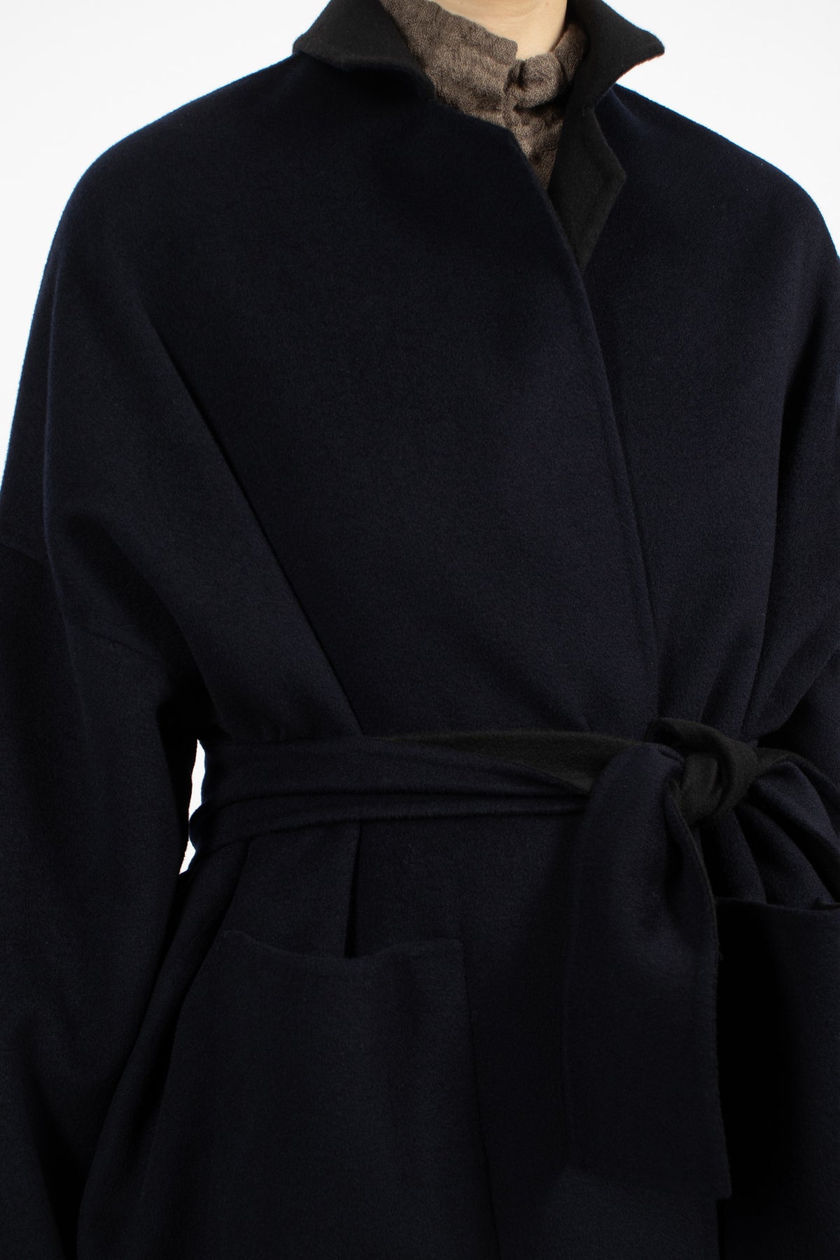 Gladiolus Reversible Long Coat Navy/Black