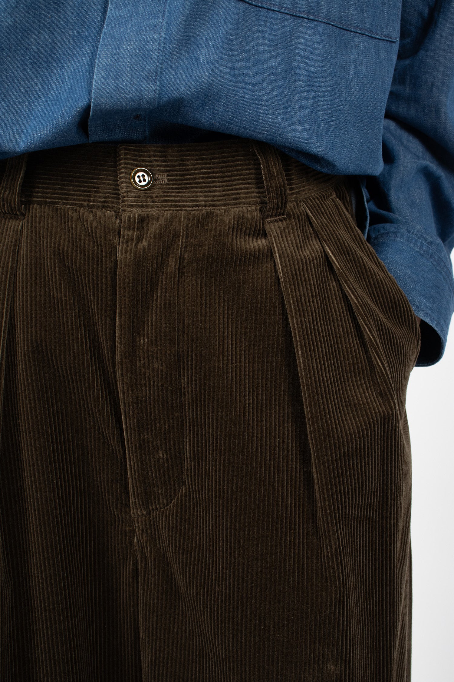 2 In-Pleat Baggy Pants Chestnut