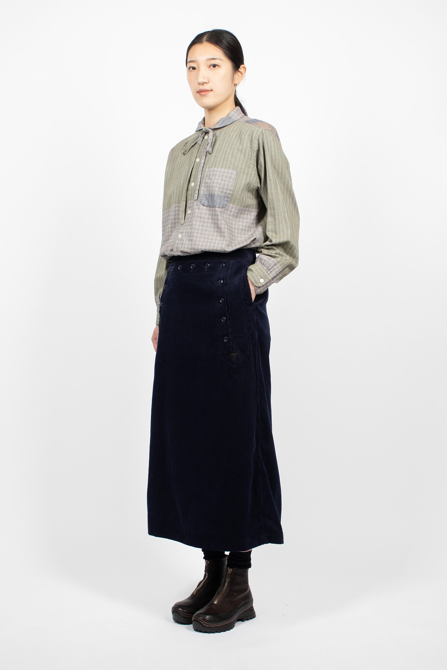 Sailor Skirt Navy Corduroy