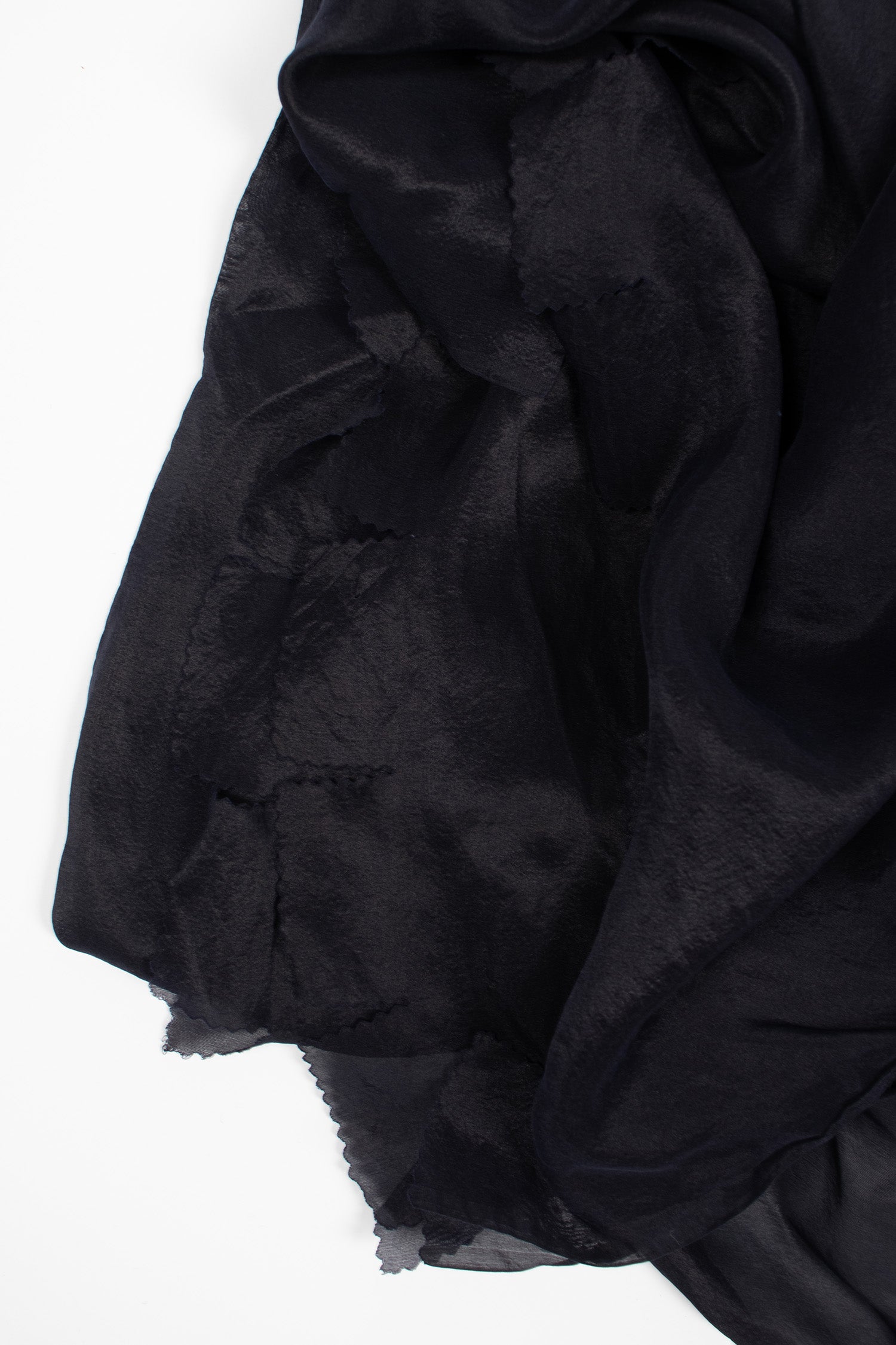 Silk Habotai Light Scarf Dark Navy