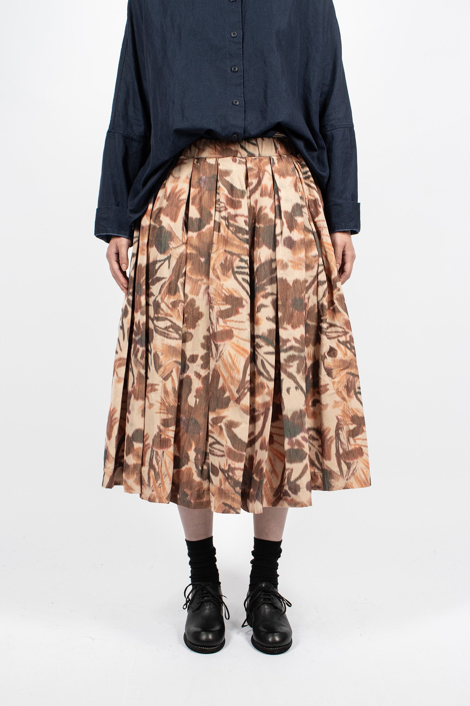 Double Rideaux Skirt Ikat Reds