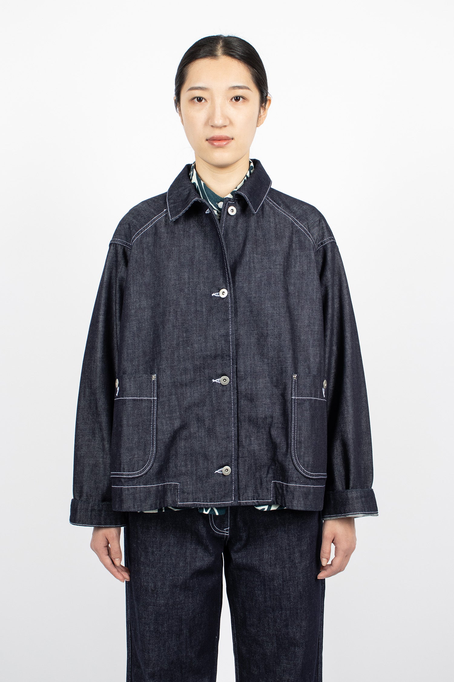 Drays Travail Denim Jacket Dark Indigo