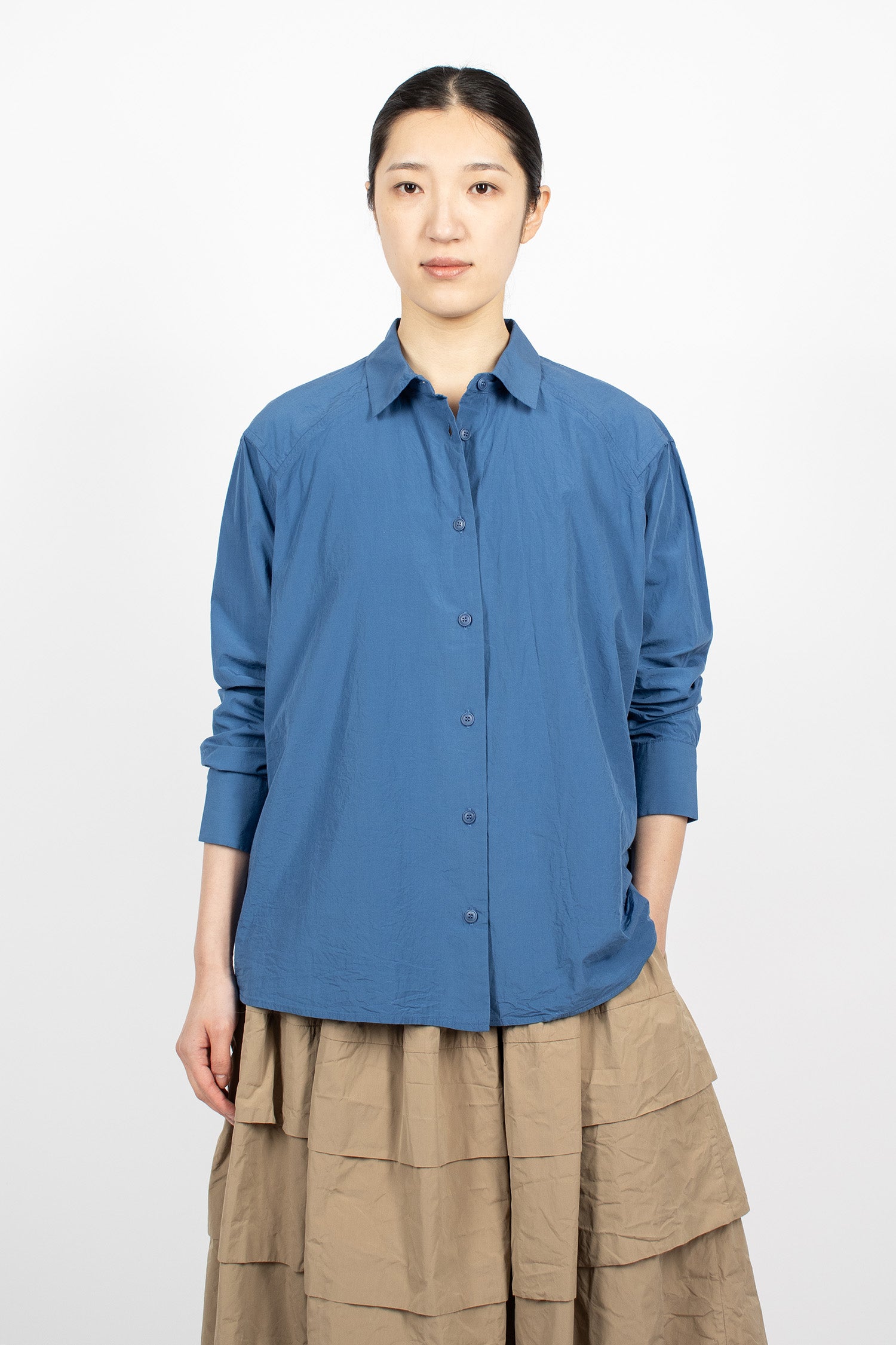 Drays Travail Shirt Mid Blue