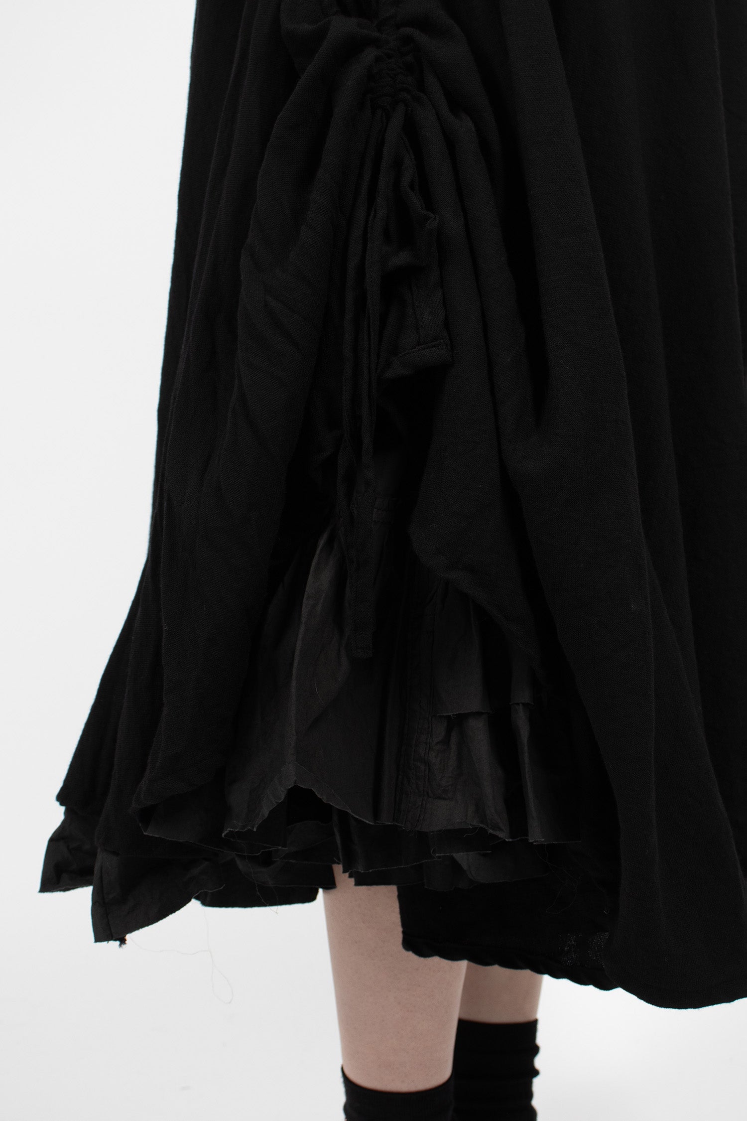 Birch Frill Wool Dress Black