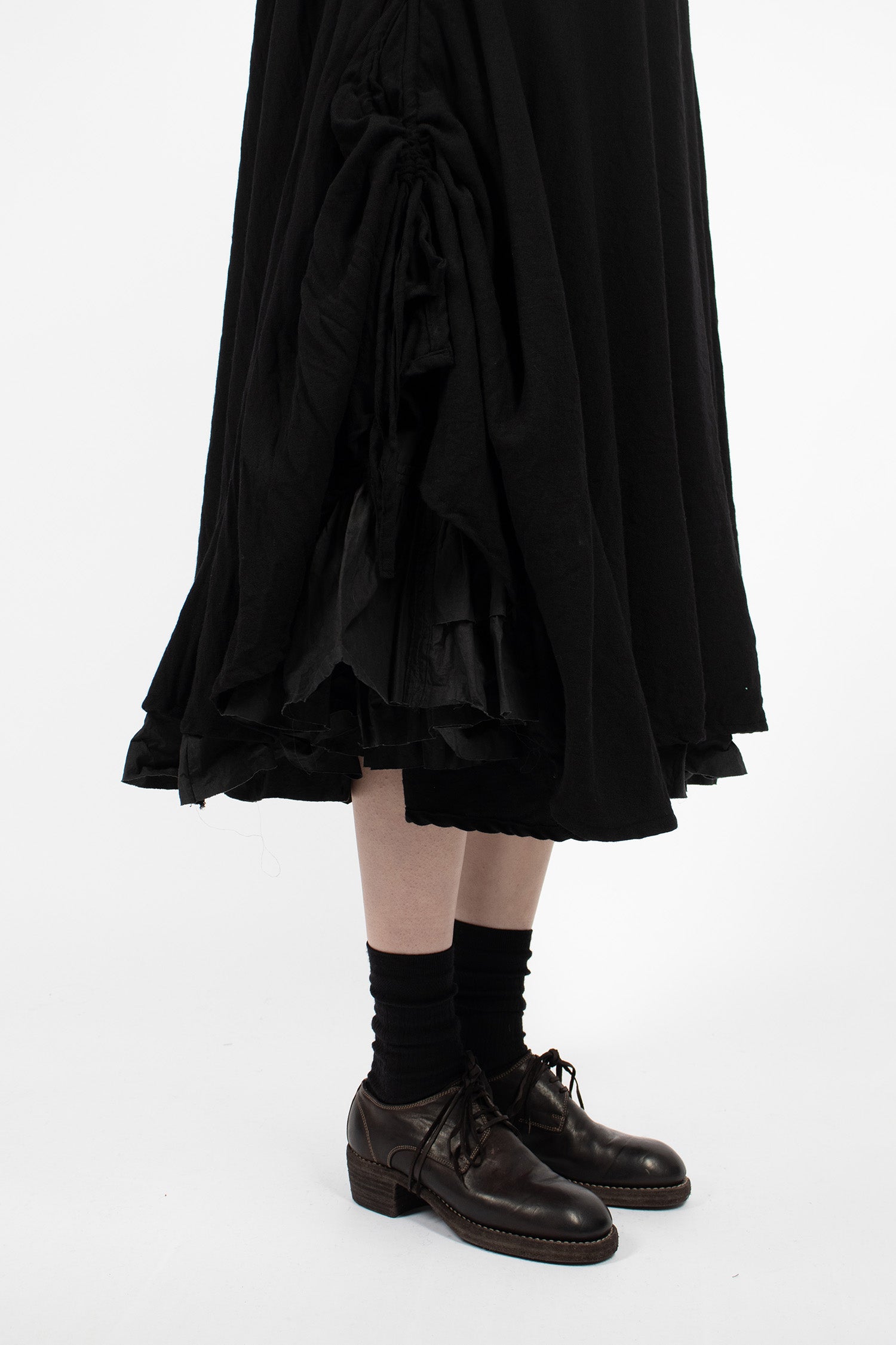 Birch Frill Wool Dress Black