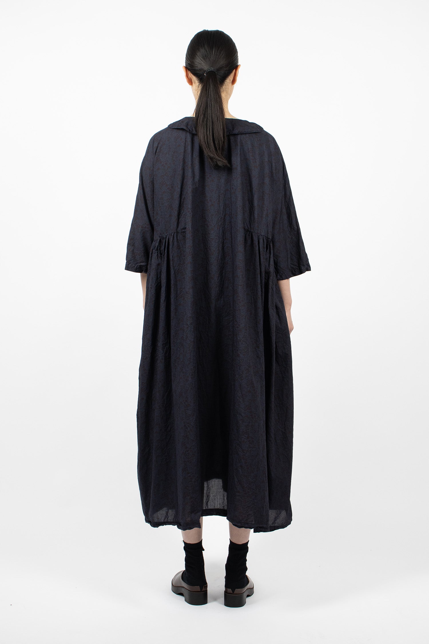 Curcuma Long Dress Overdyed Small Flower 1