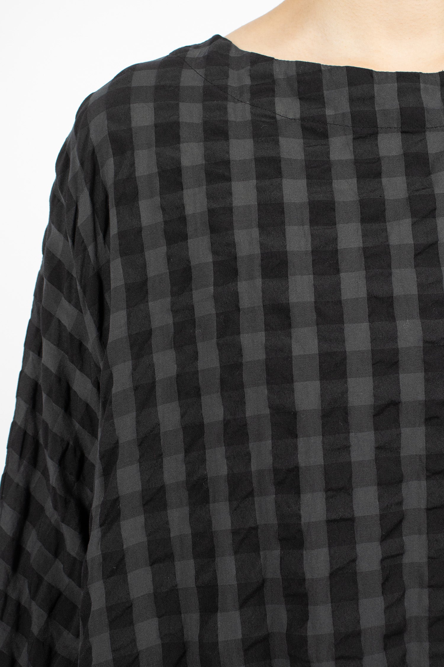 Nb Dress Slate Gingham