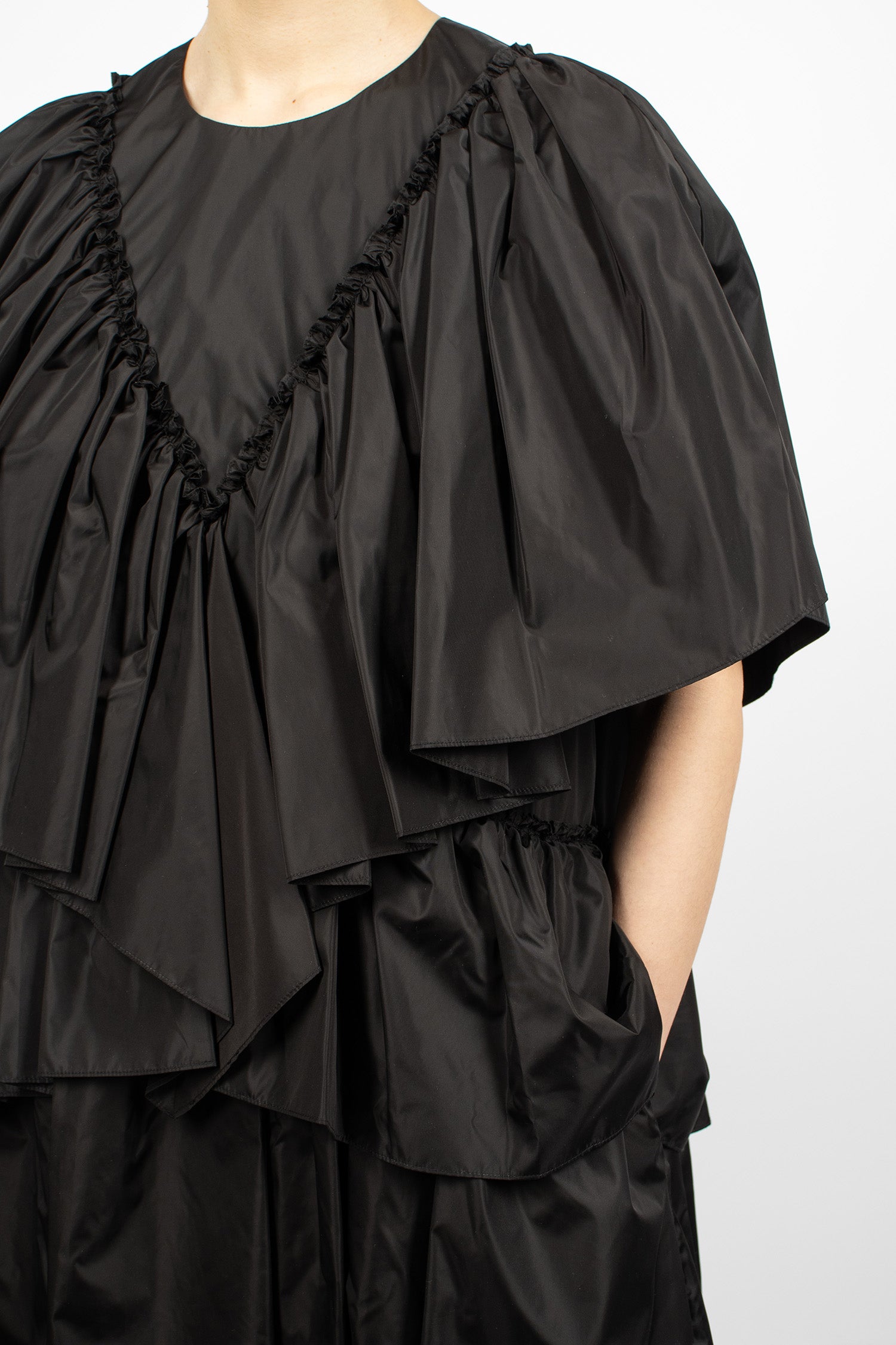 Short Ruffle Dress Black