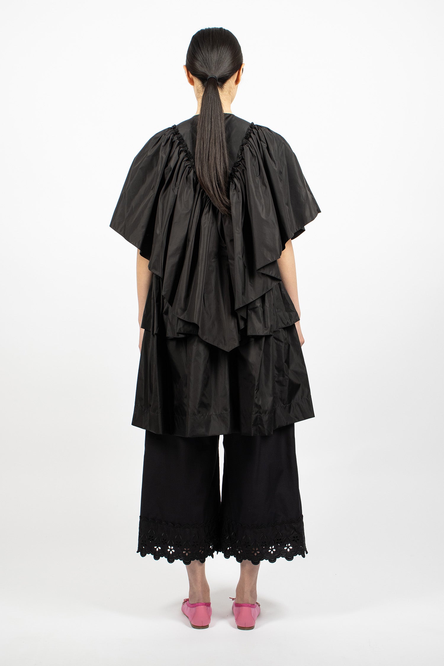 Short Ruffle Dress Black