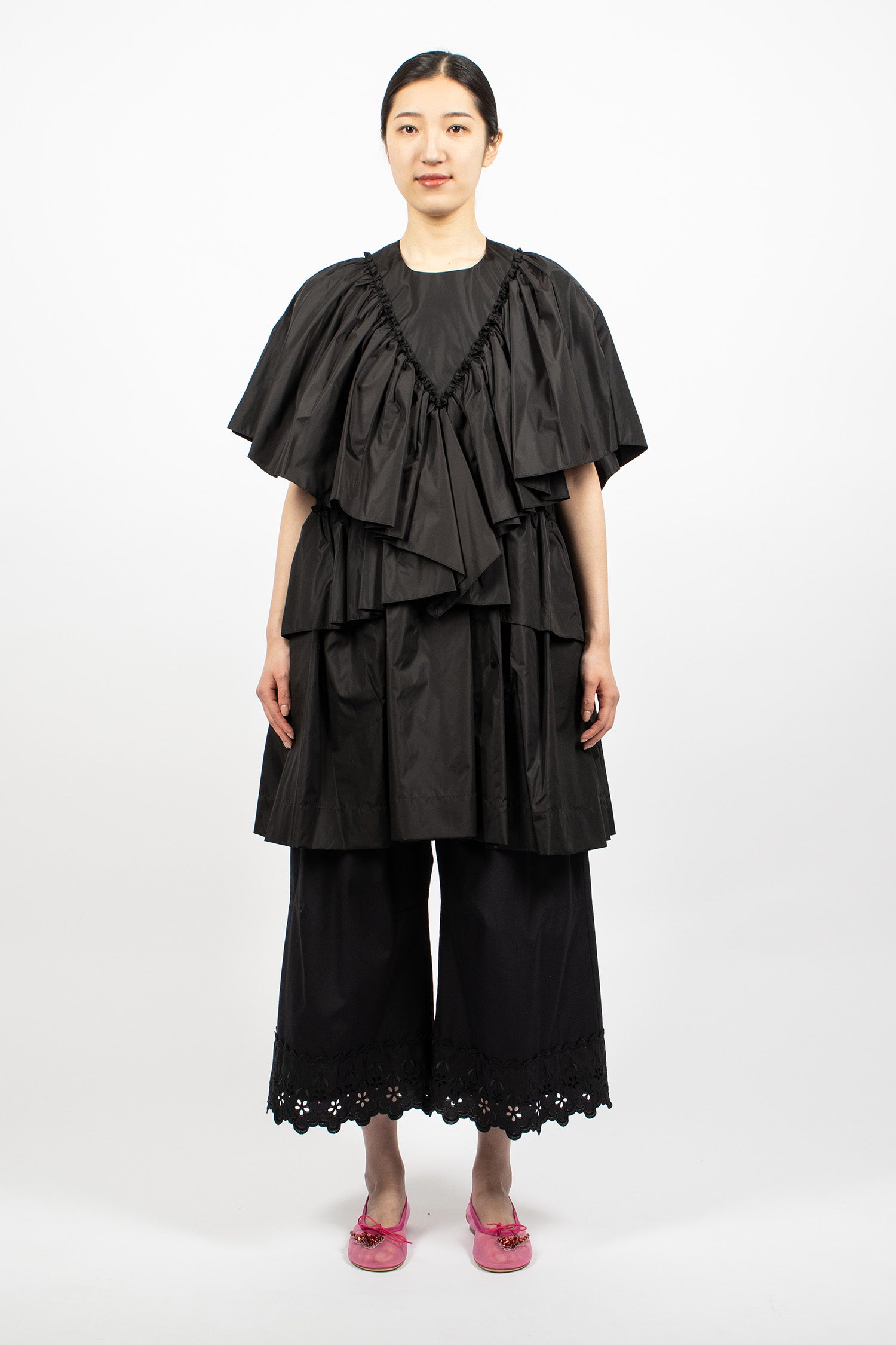 Short Ruffle Dress Black