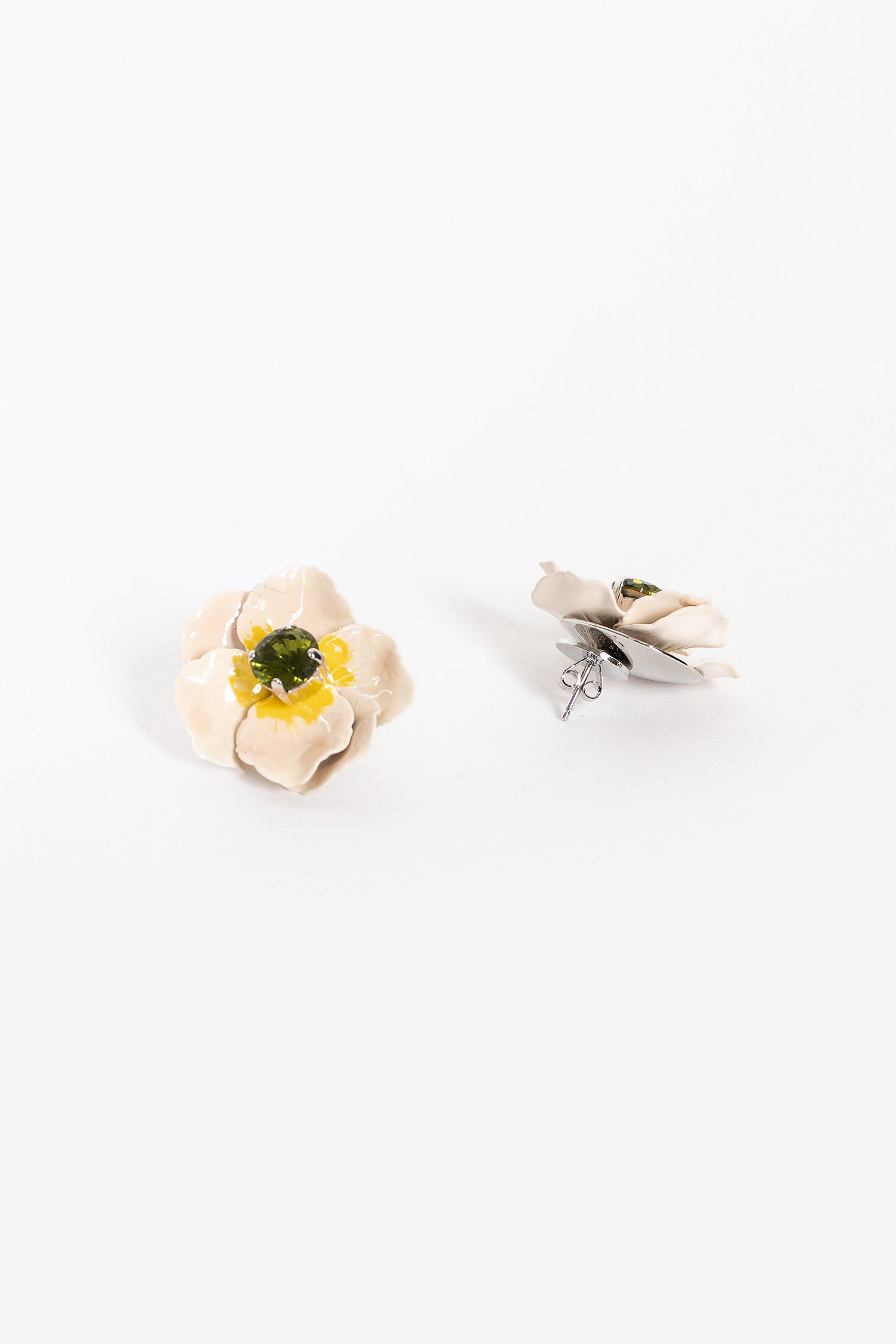 Blooming Poppy Earrings Pink/Green