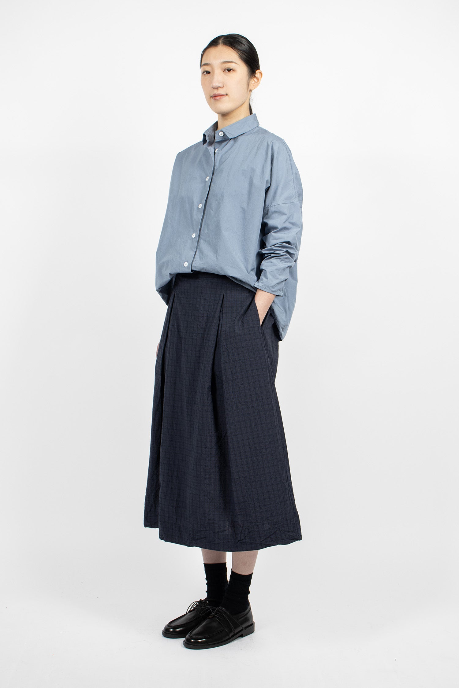 Emma Skirt Navy Check