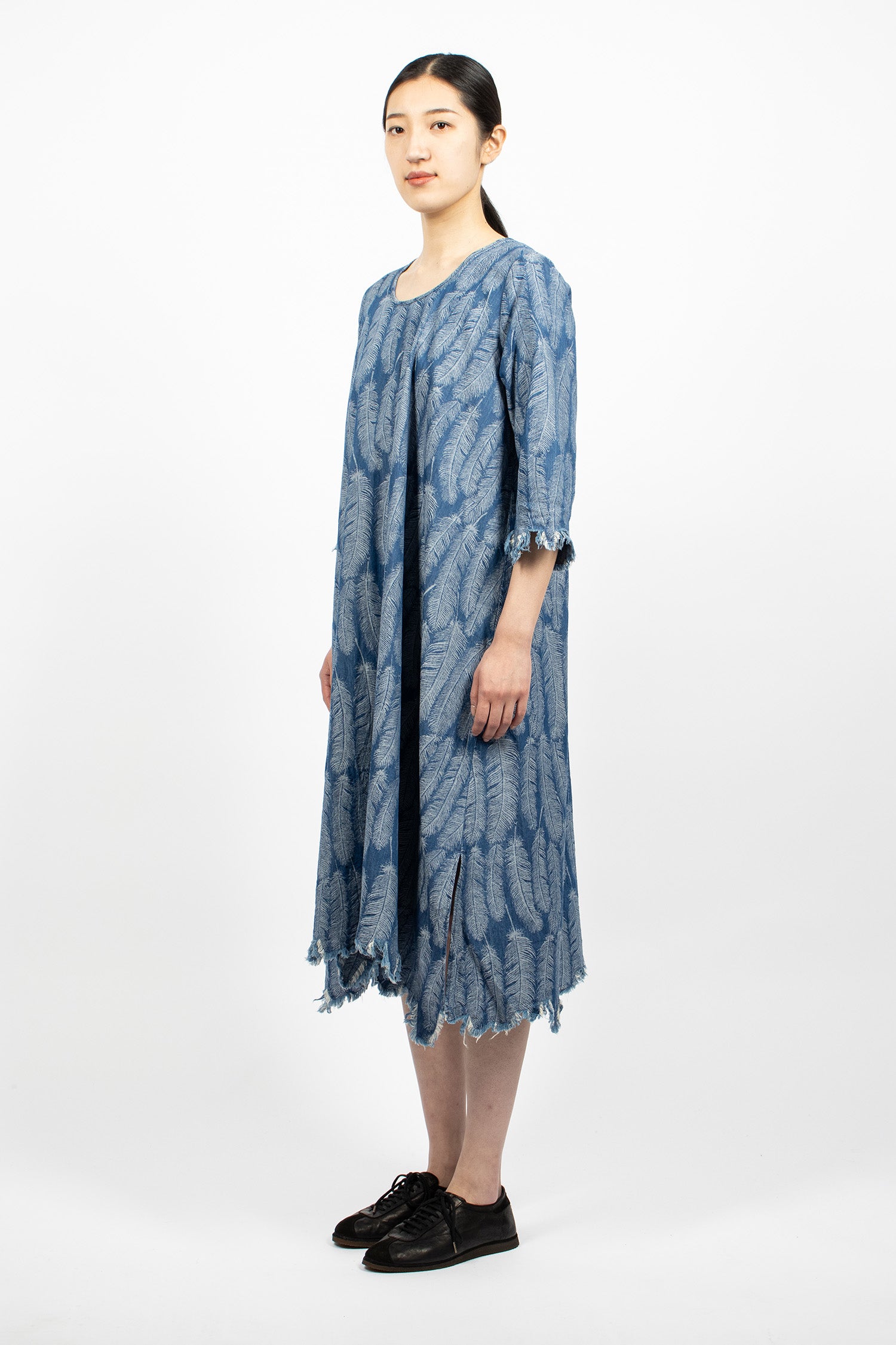 5oz Denim Feather Dress Light Blue