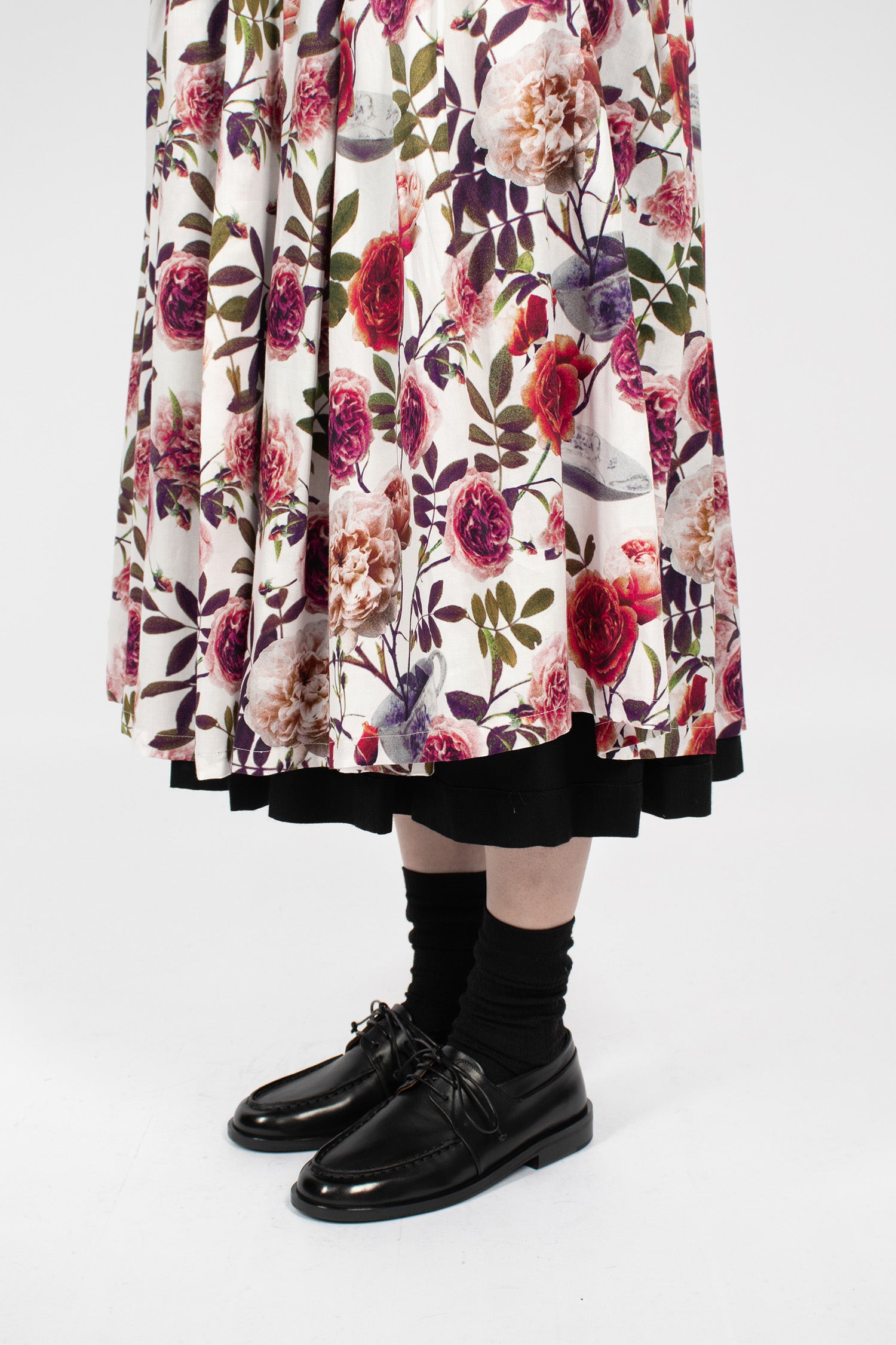 Solange Reversible Skirt Roses/White