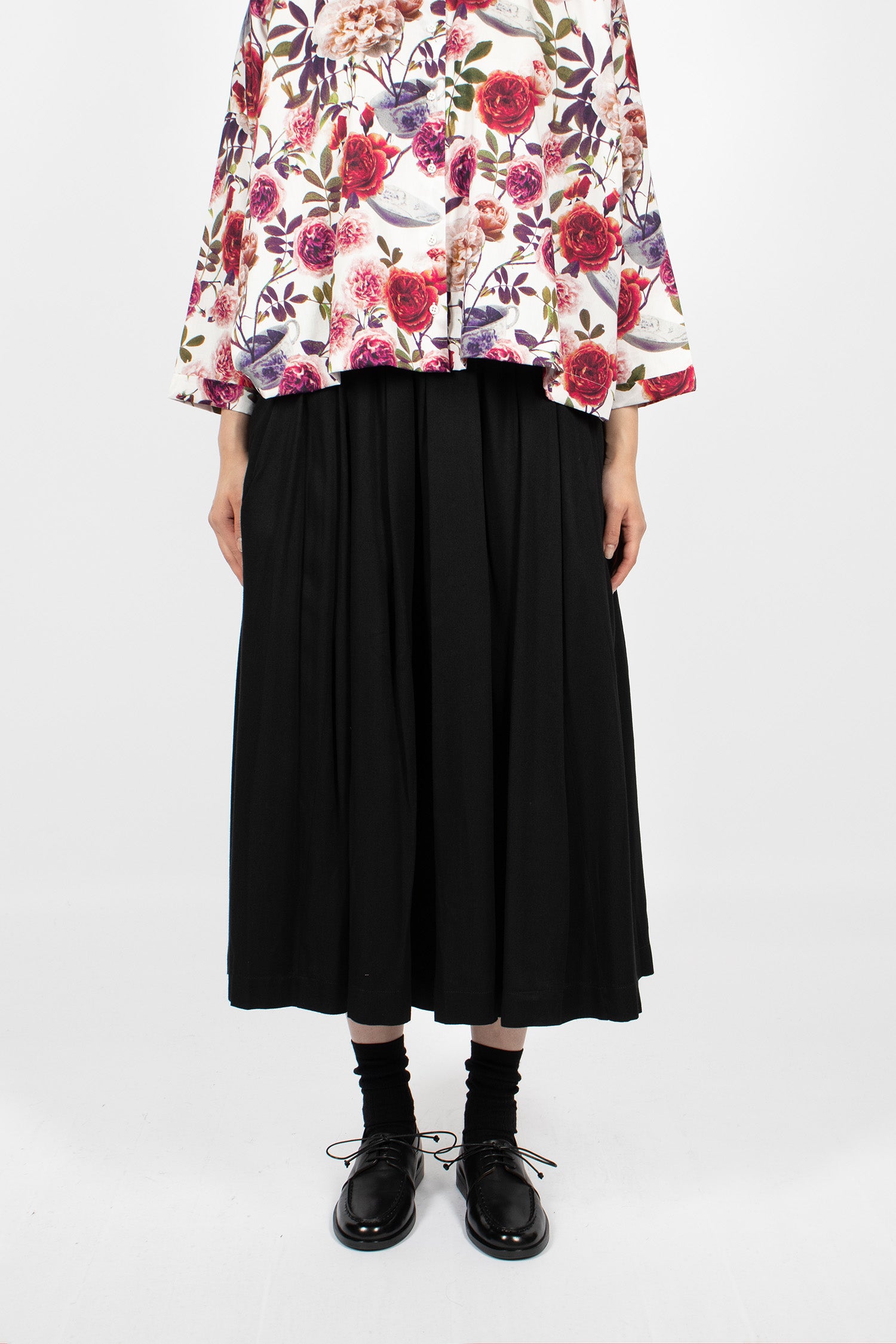 Solange Reversible Skirt Roses/White