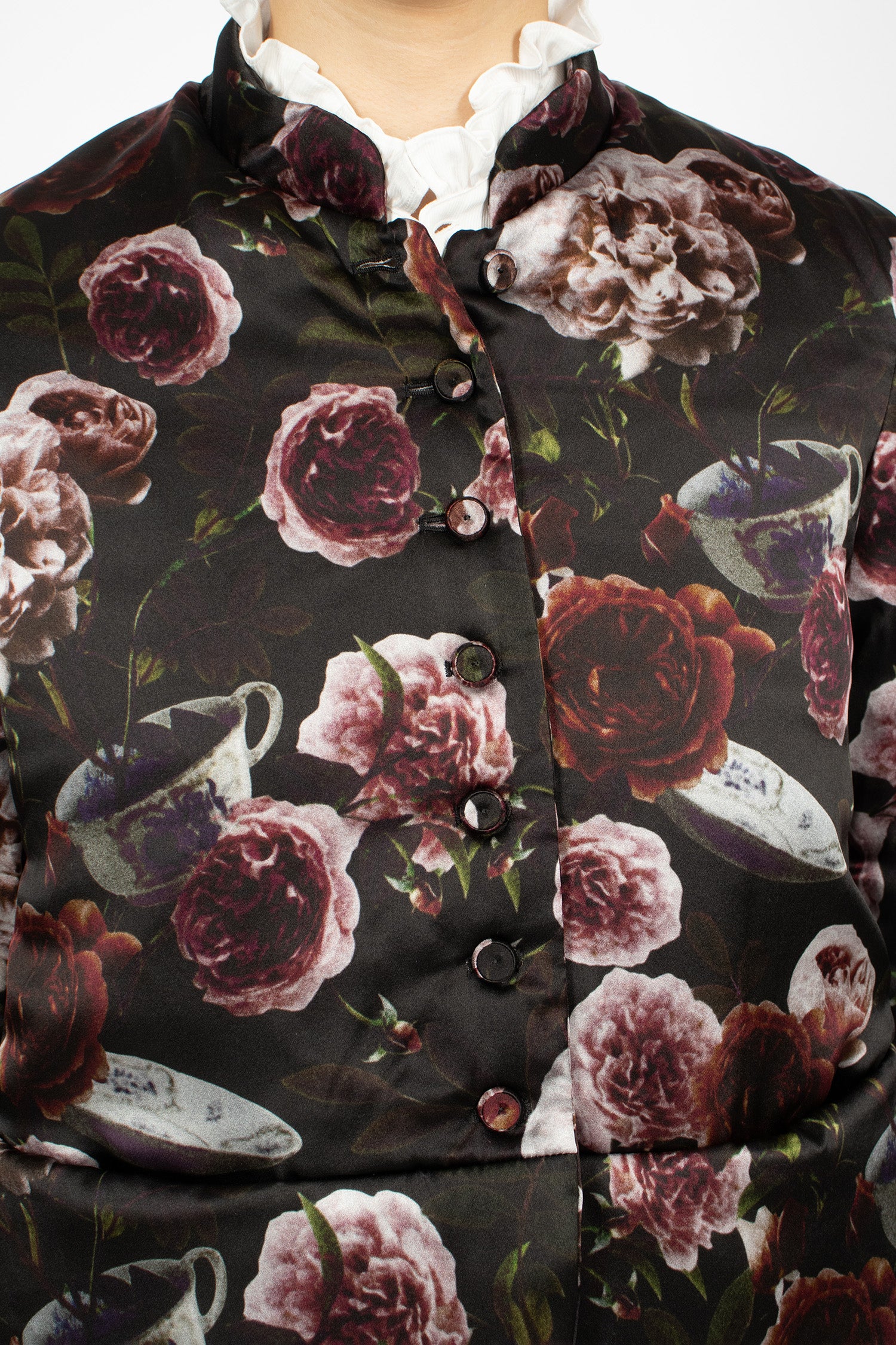 Jessica Padded Jacket Roses/Black