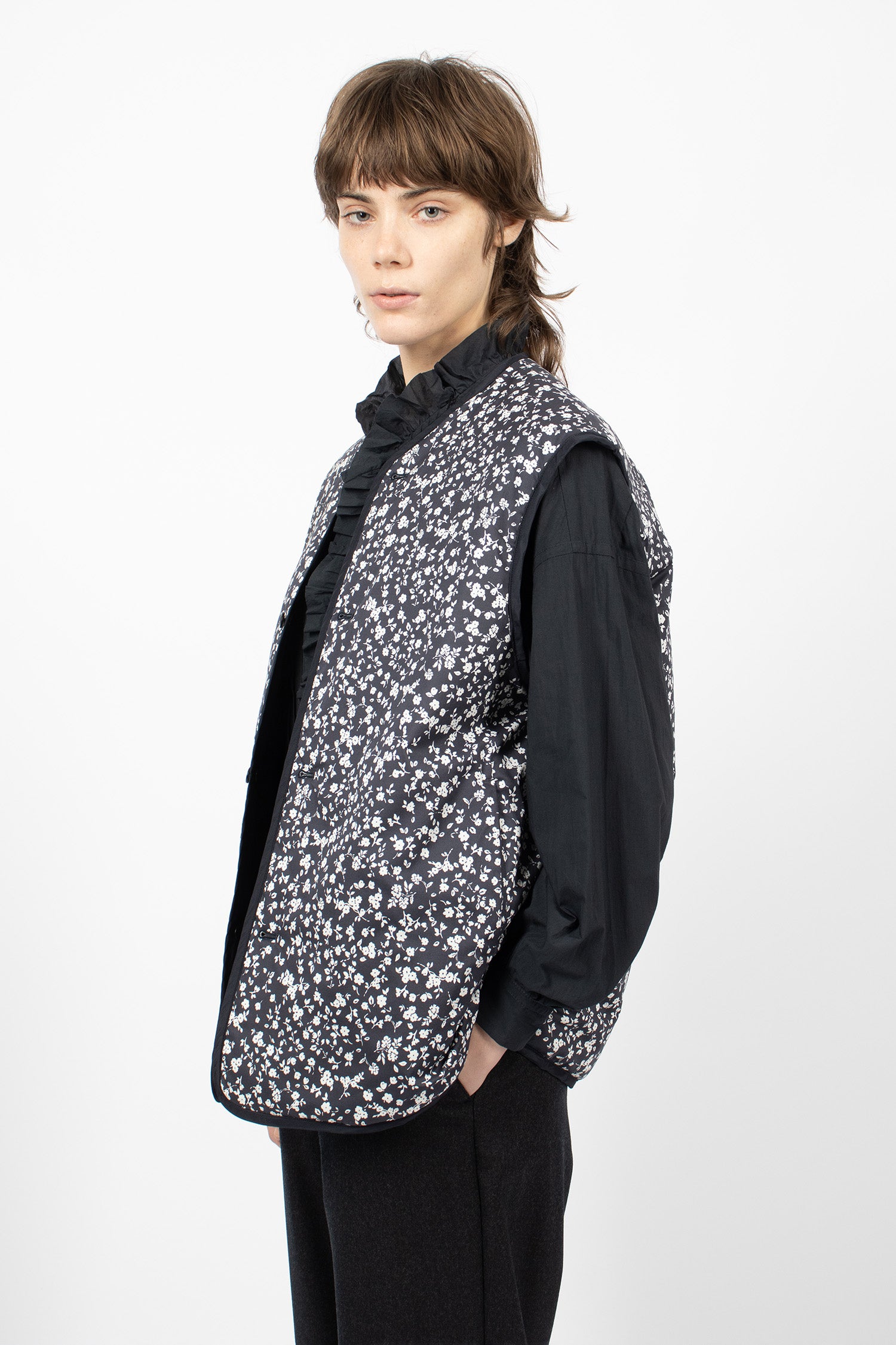 Reversible Padded Utility Vest Navy