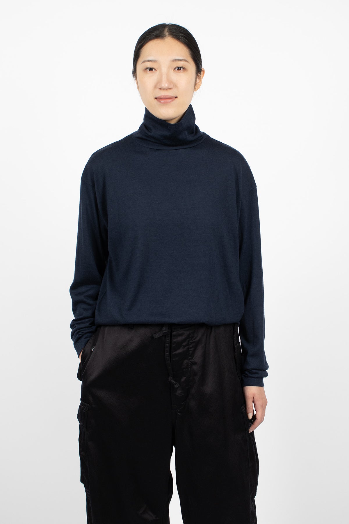 Turtleneck Big Pullover Navy