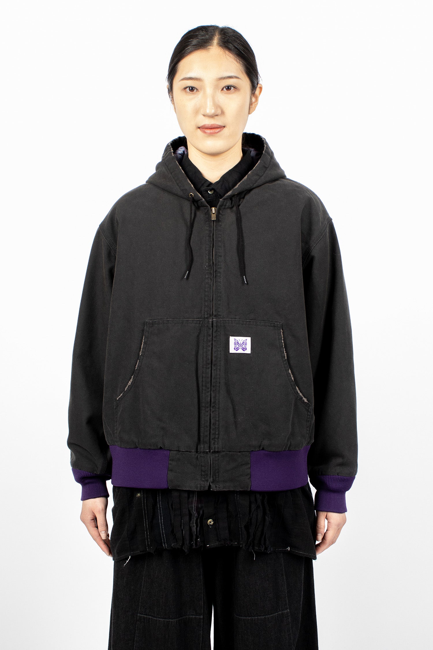 Zip Work Hoody Black