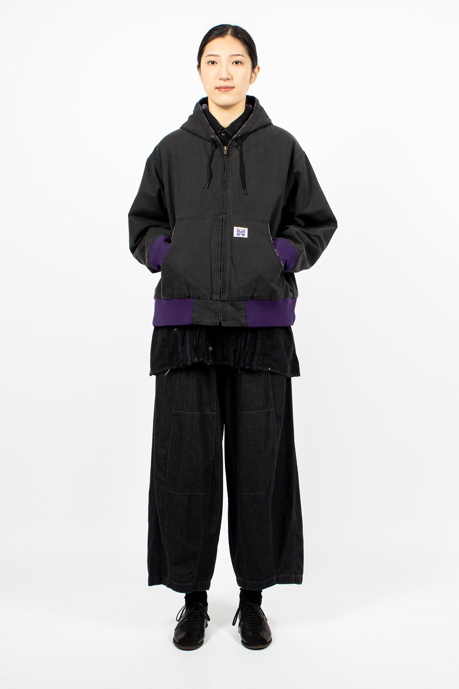 Zip Work Hoody Black