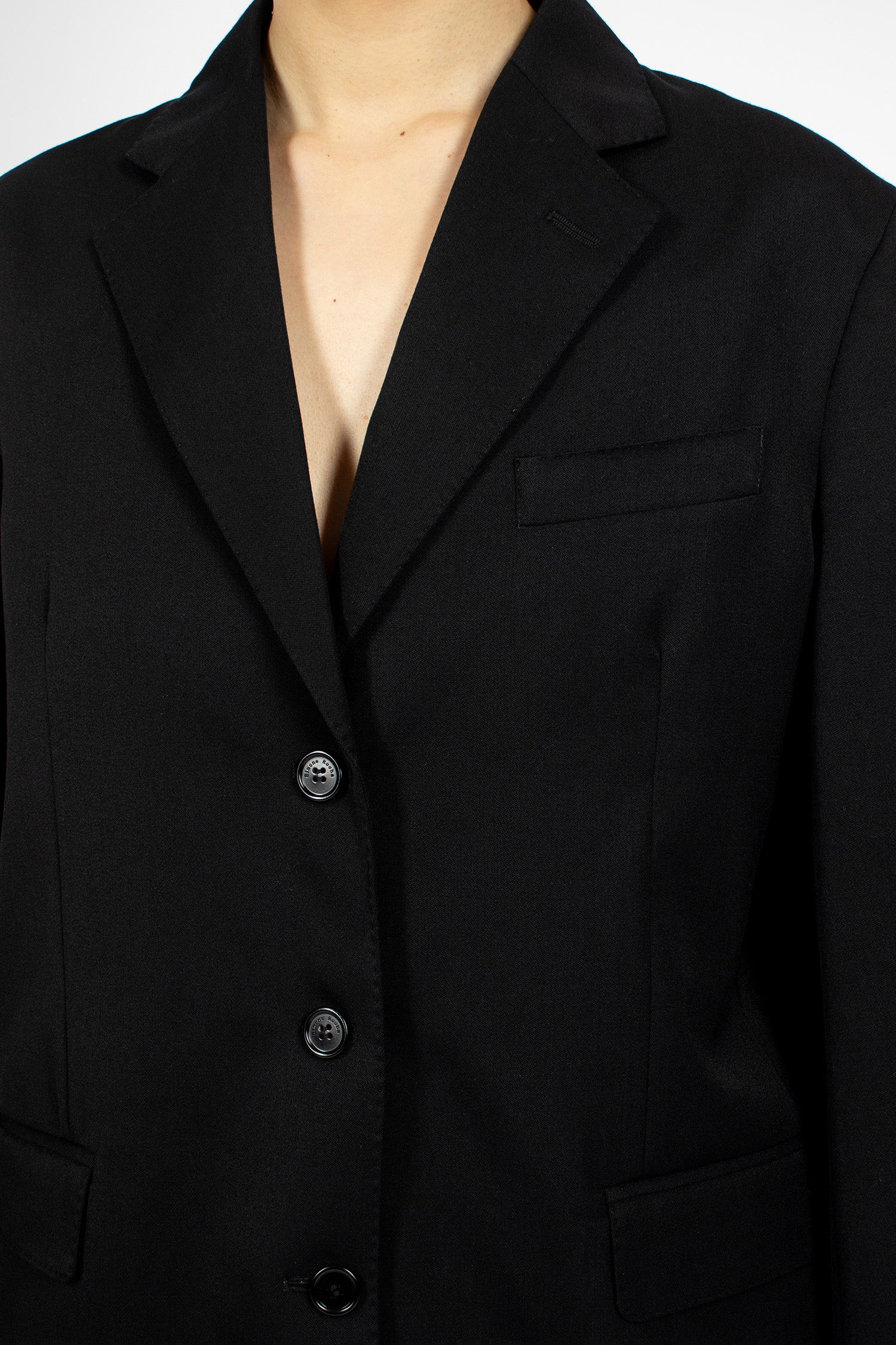 Cut-Out Bow Detail Jacket Black