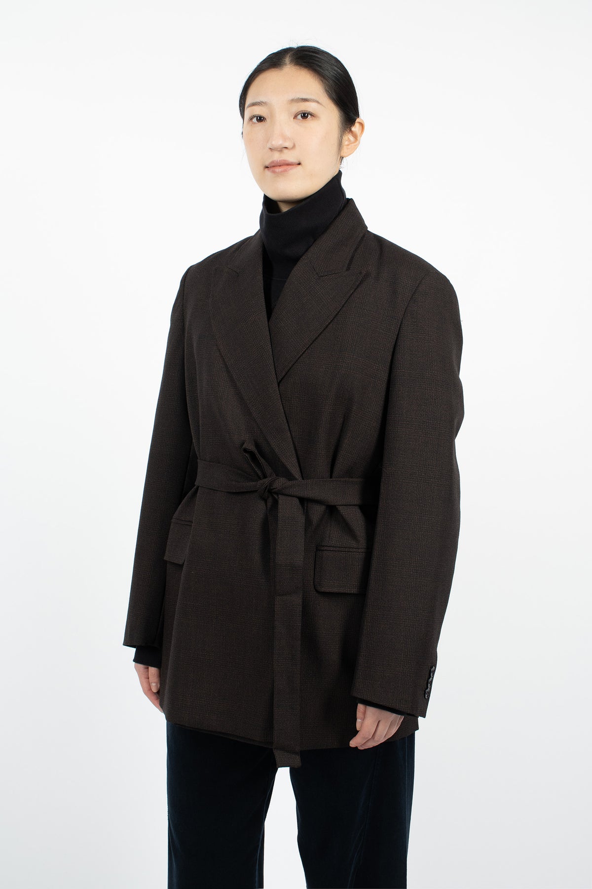 Tailored Robe Blazer Ebony