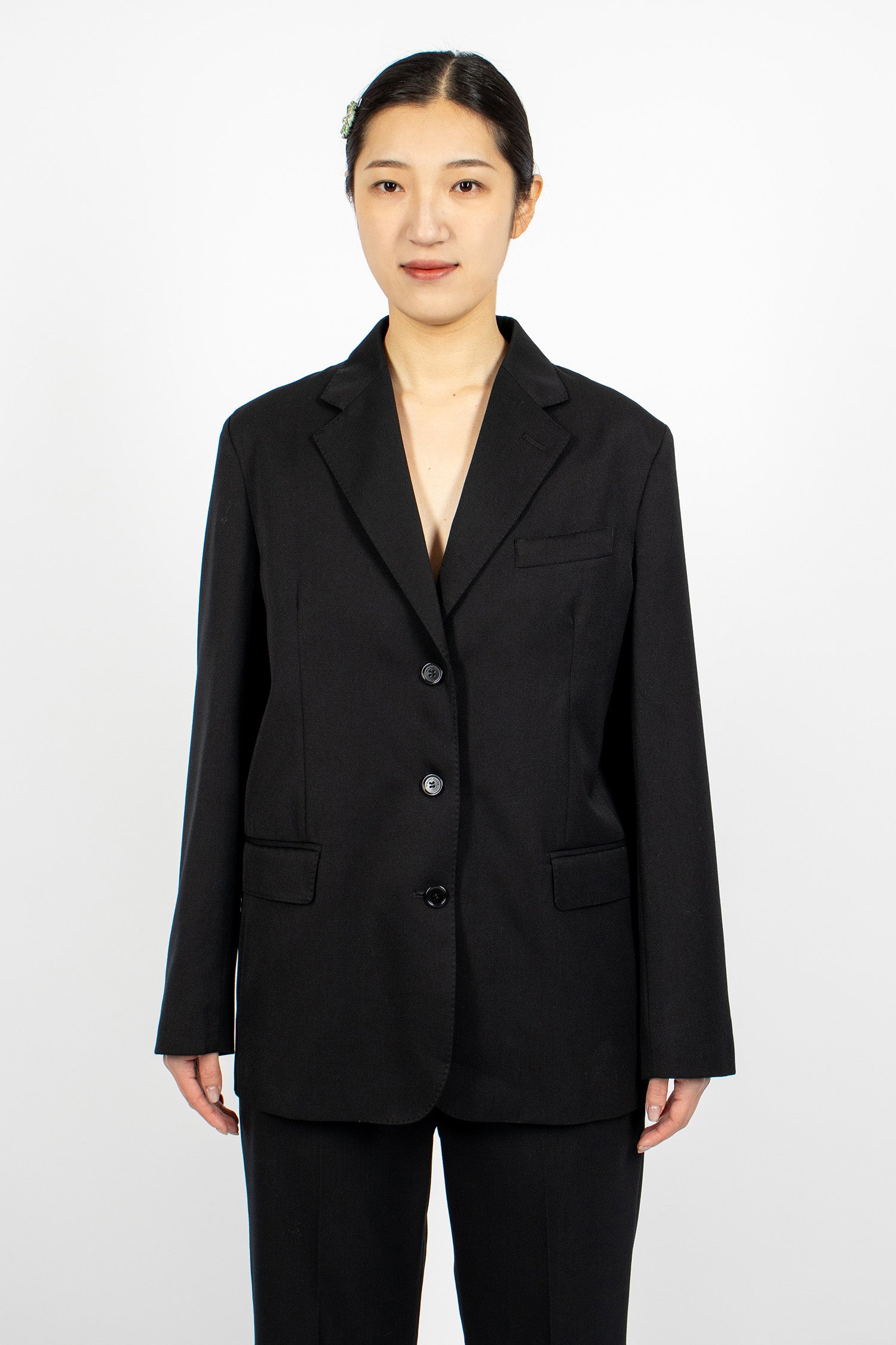 Cut-Out Bow Detail Jacket Black