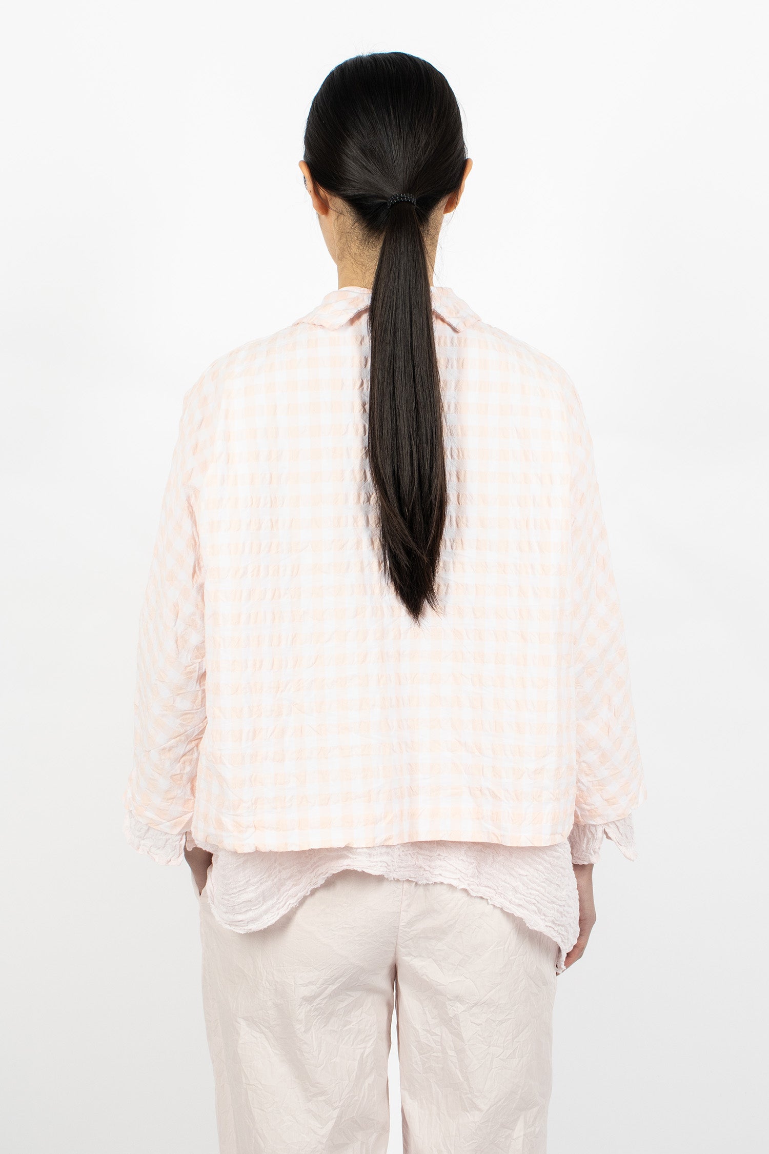 Peony Jacket White/Pale Pink Check
