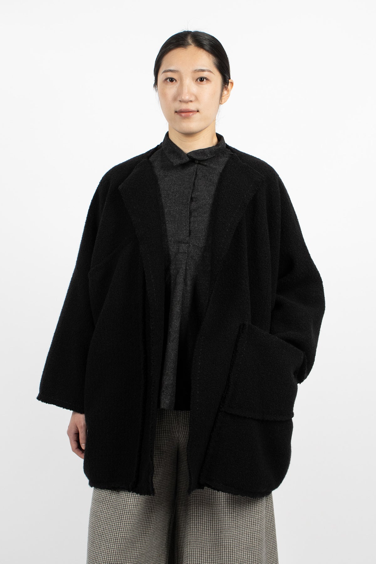 Teddy Cashmere Coat Black