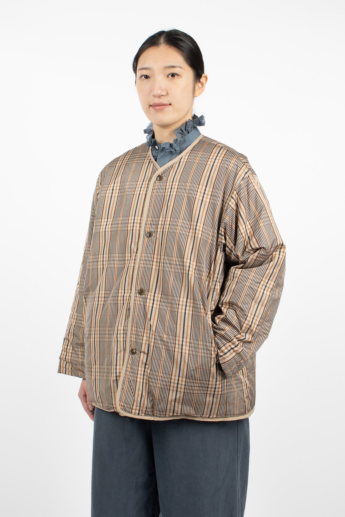 Reversible Padded Utility Jacket Brown