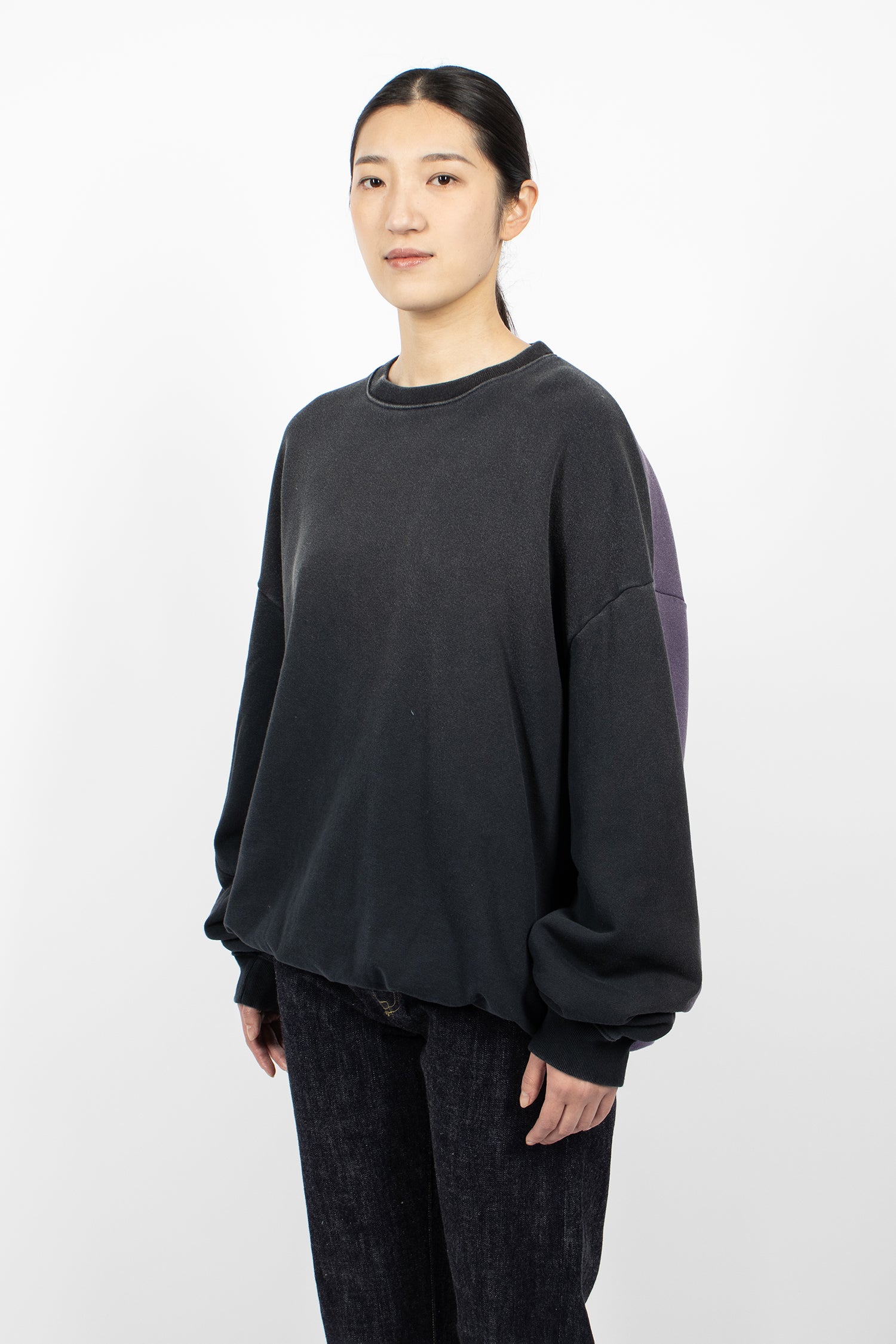 2 Tones Remake Big Sweatshirt Black/Purple