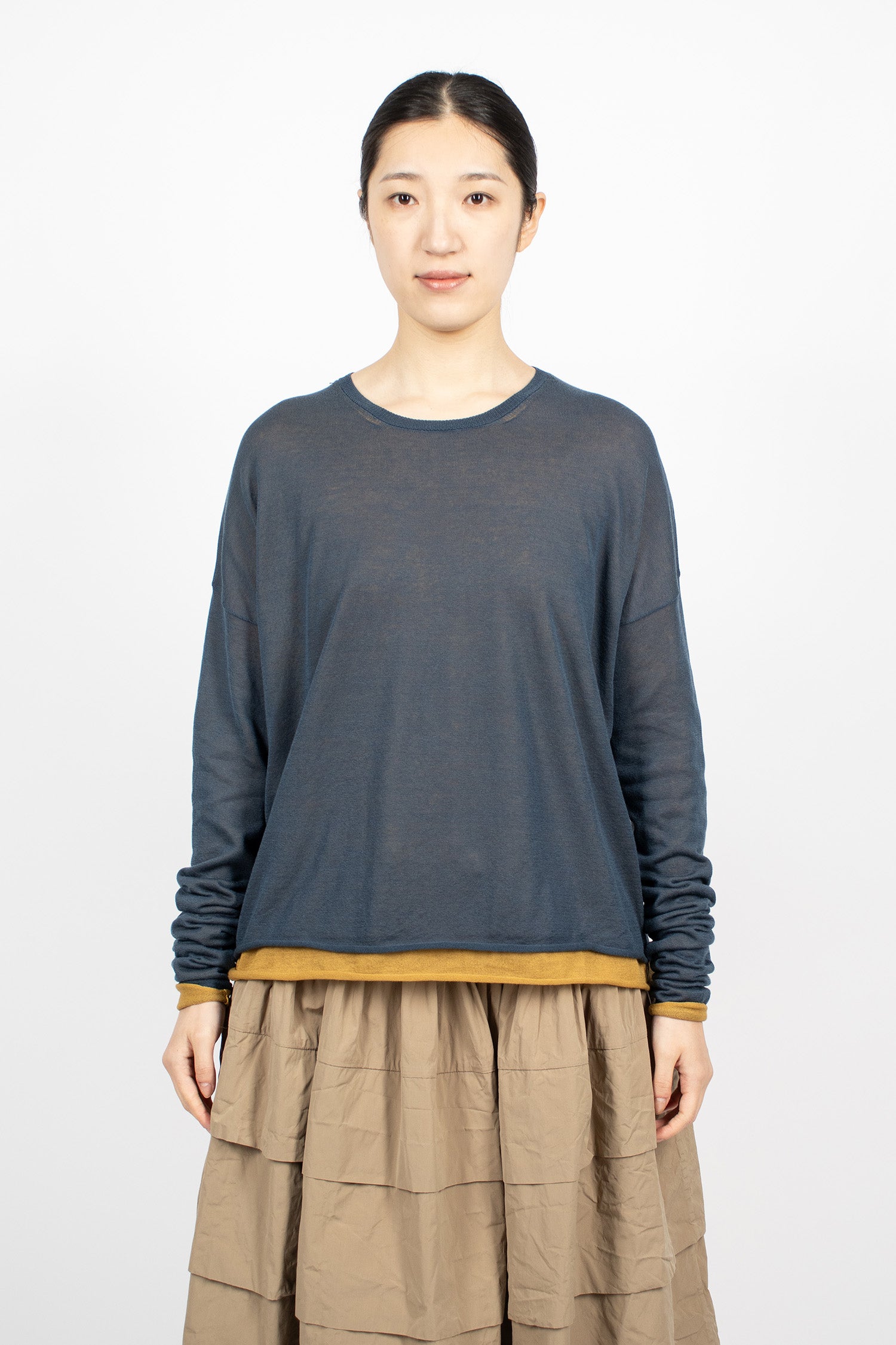 Double-Layered Jumper Blue/Cumin