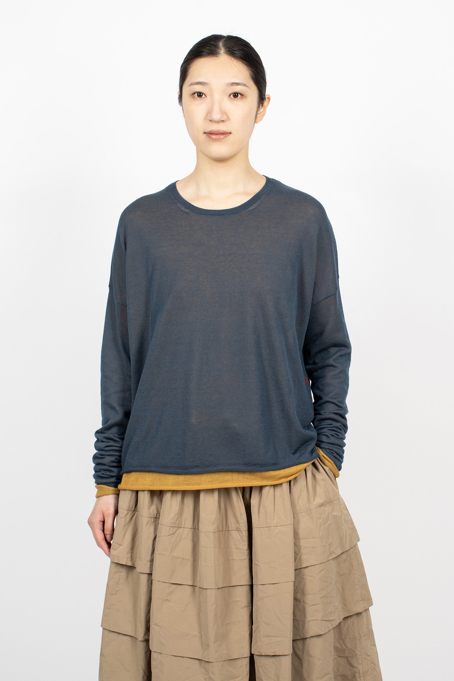 Double-Layered Jumper Blue/Cumin