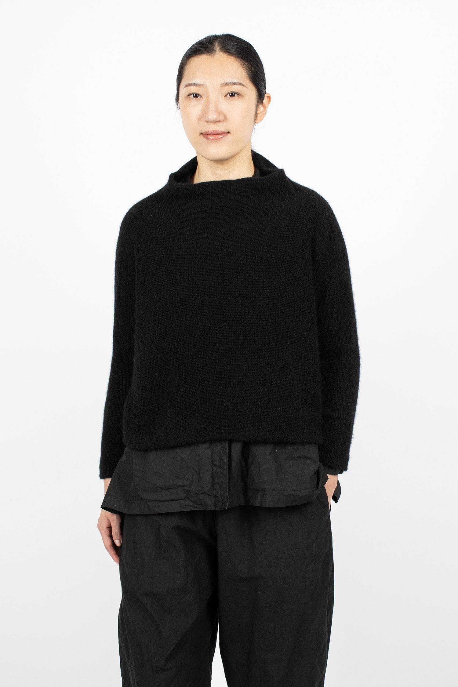 Hazel Cashmere Jumper Black Coarsehair
