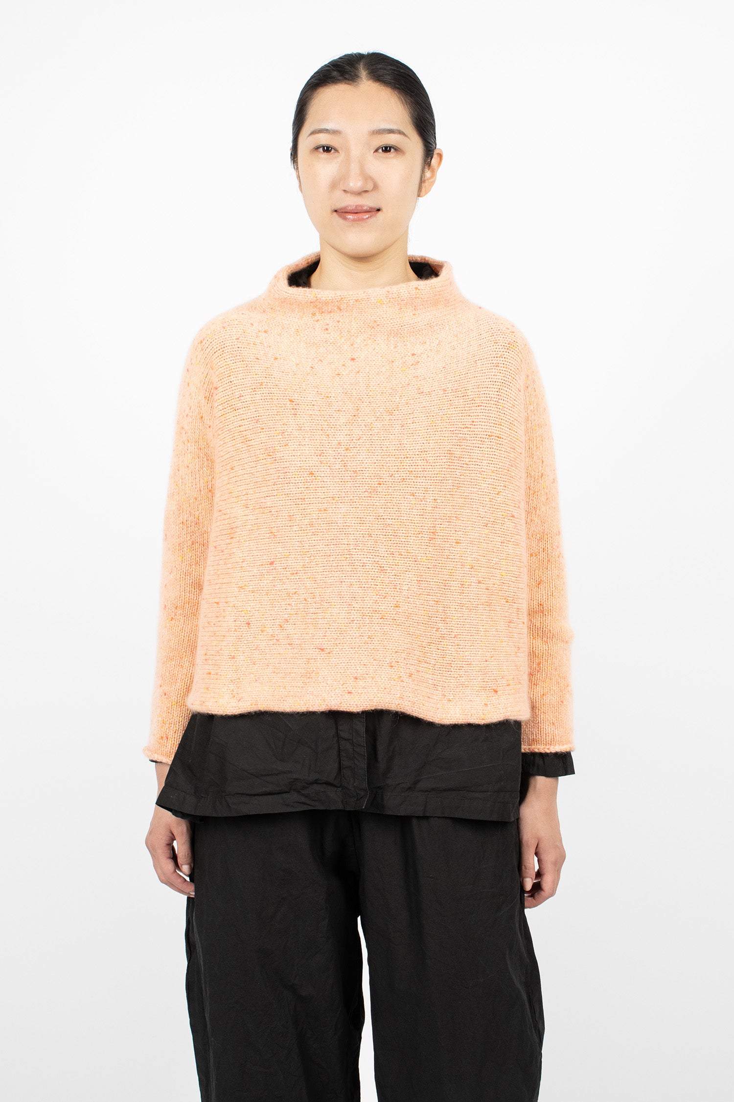 Hazel Cashmere Jumper Pink Donegal