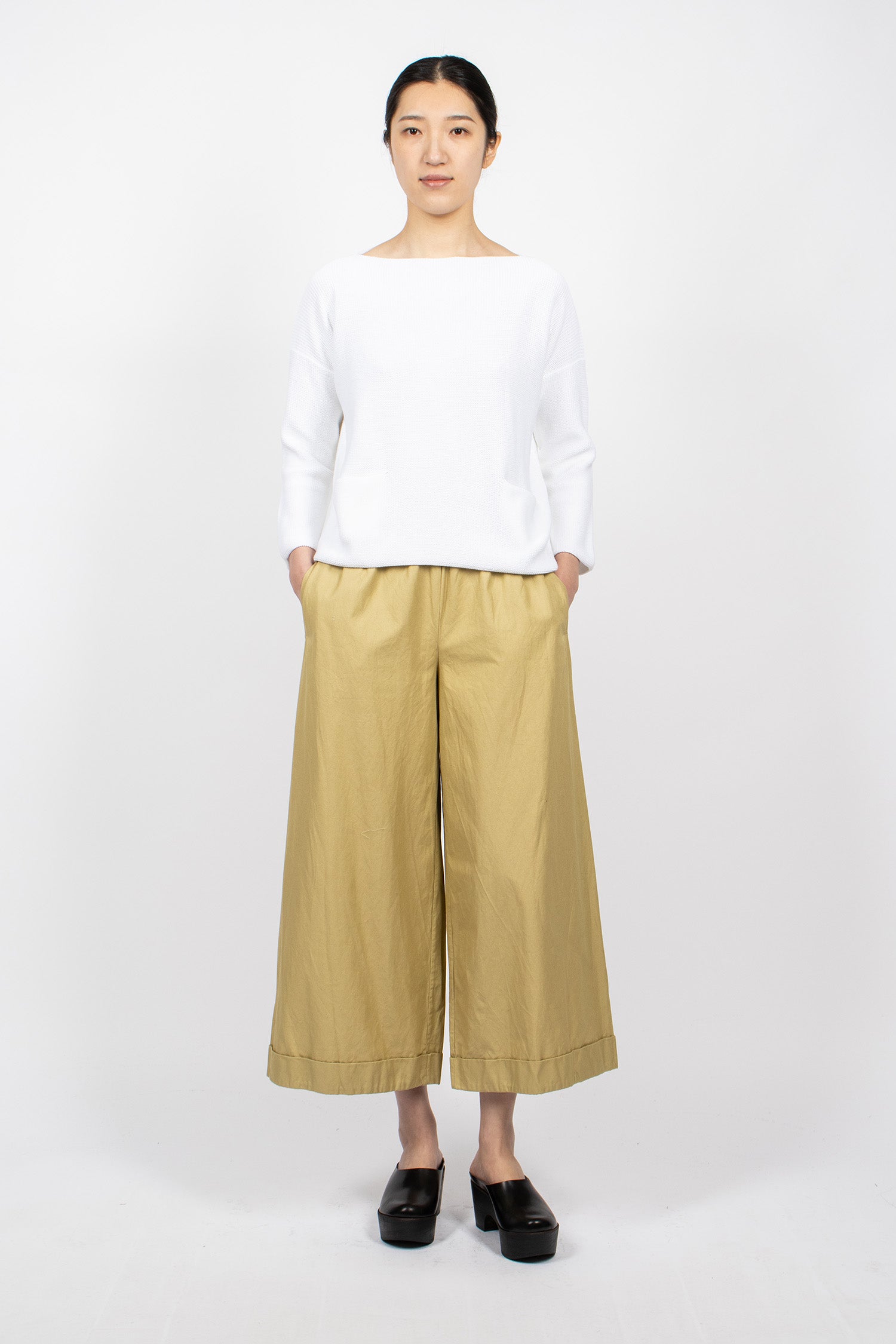 Knit Boatneck Sweater 5 White