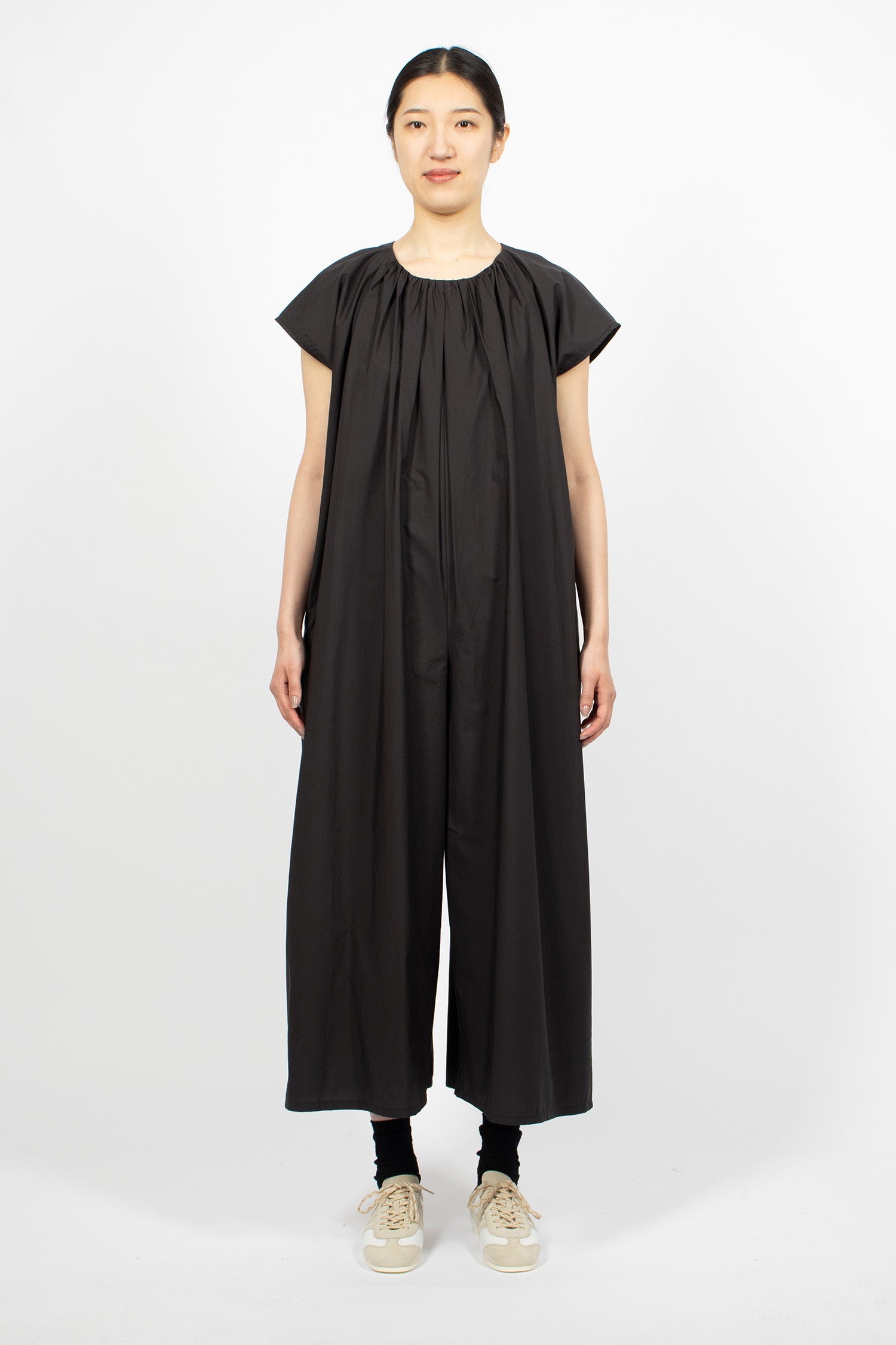 SJP11 Shirred Jumpsuit Black