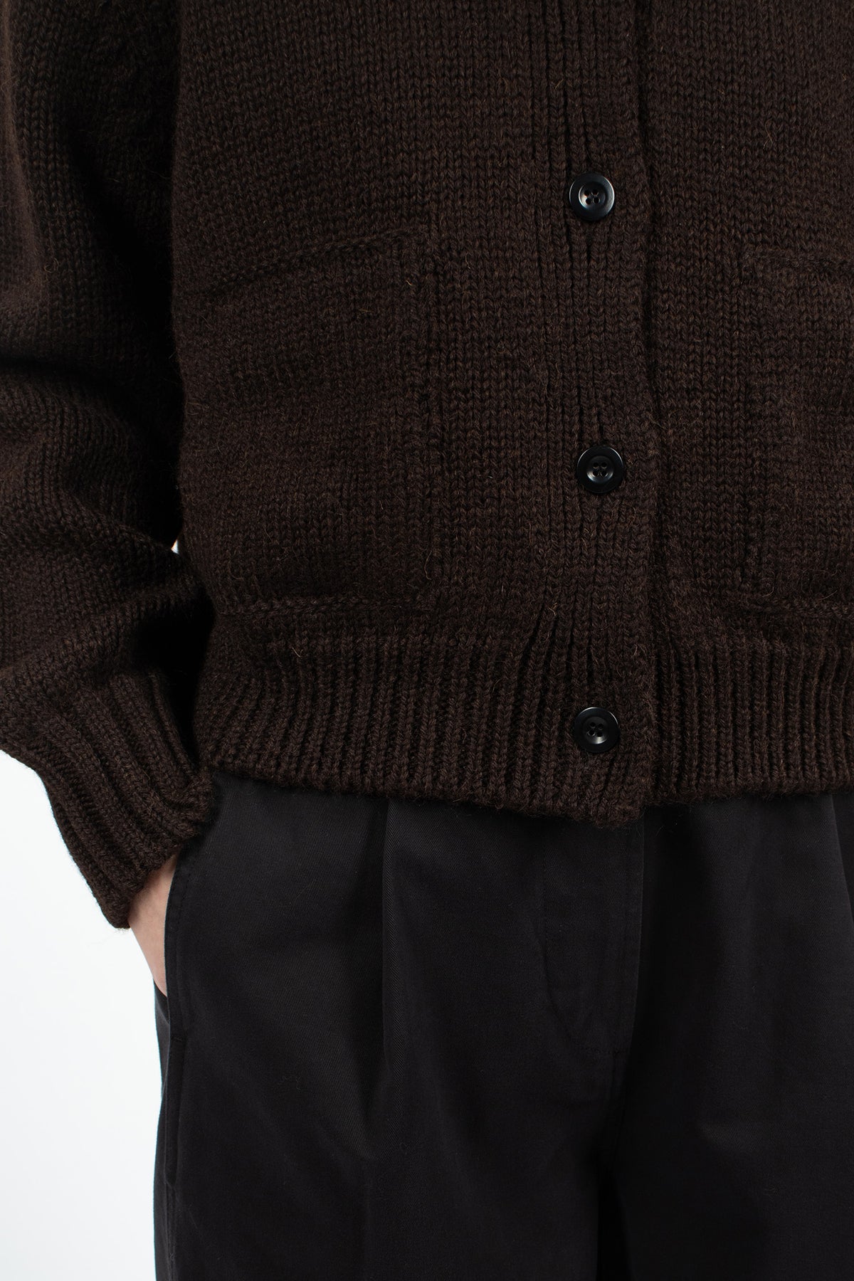 Bomber Cardigan Dark Brown