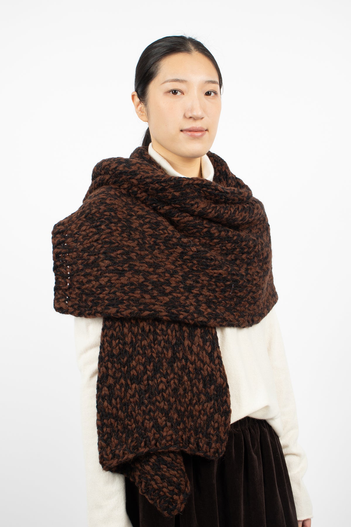 Camille Scarf Black/Brown