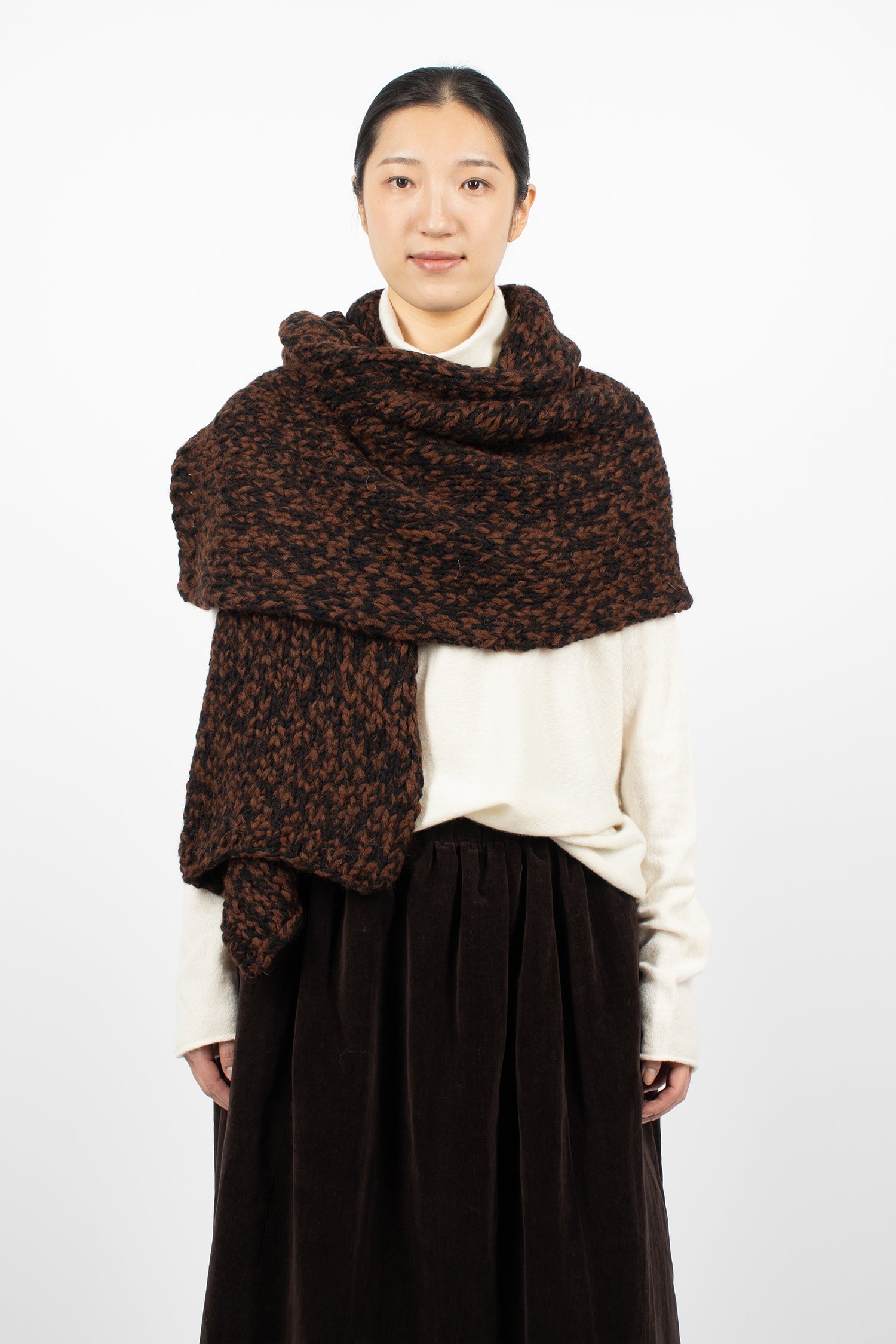 Camille Scarf Black/Brown