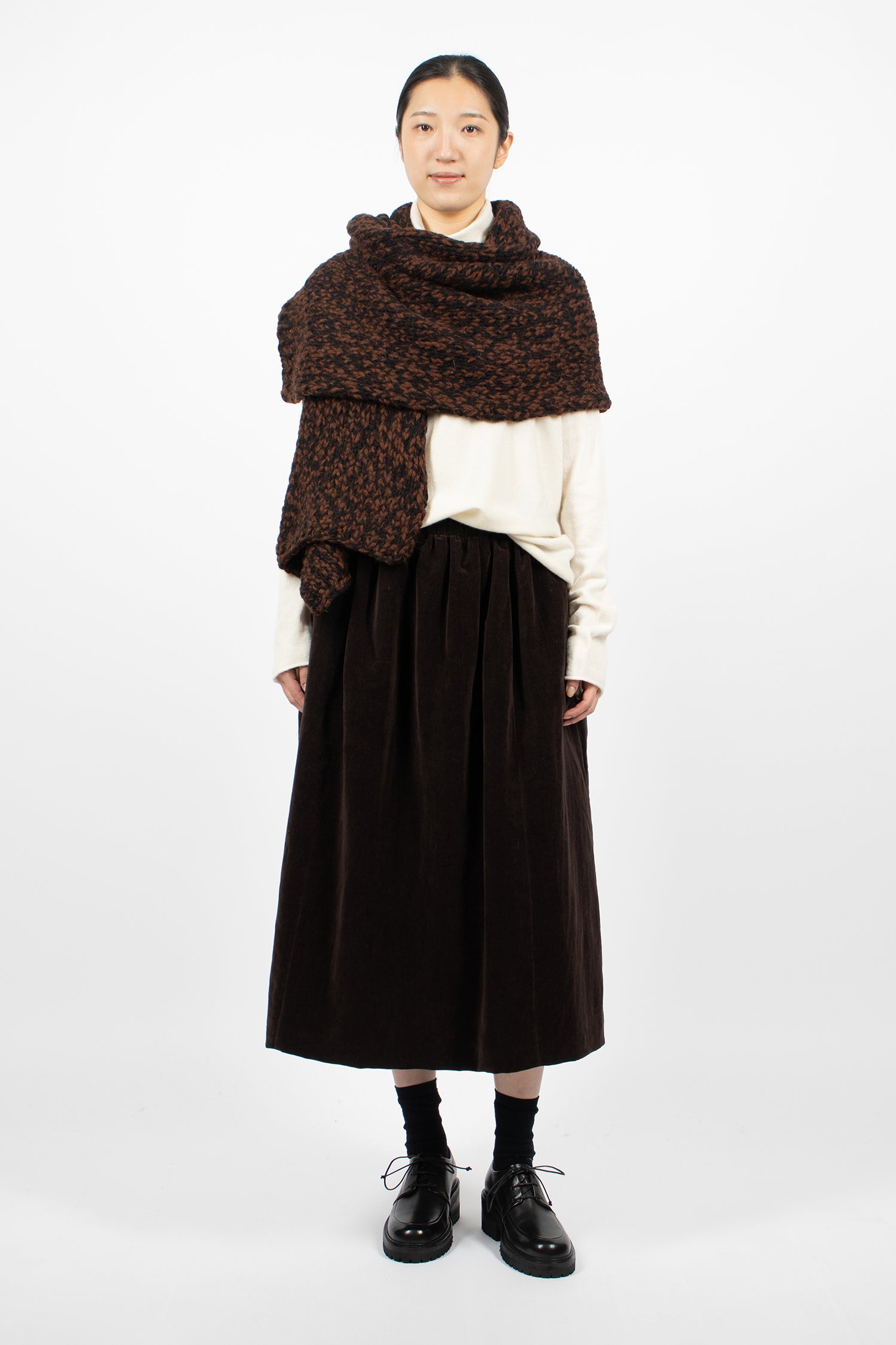 Camille Scarf Black/Brown