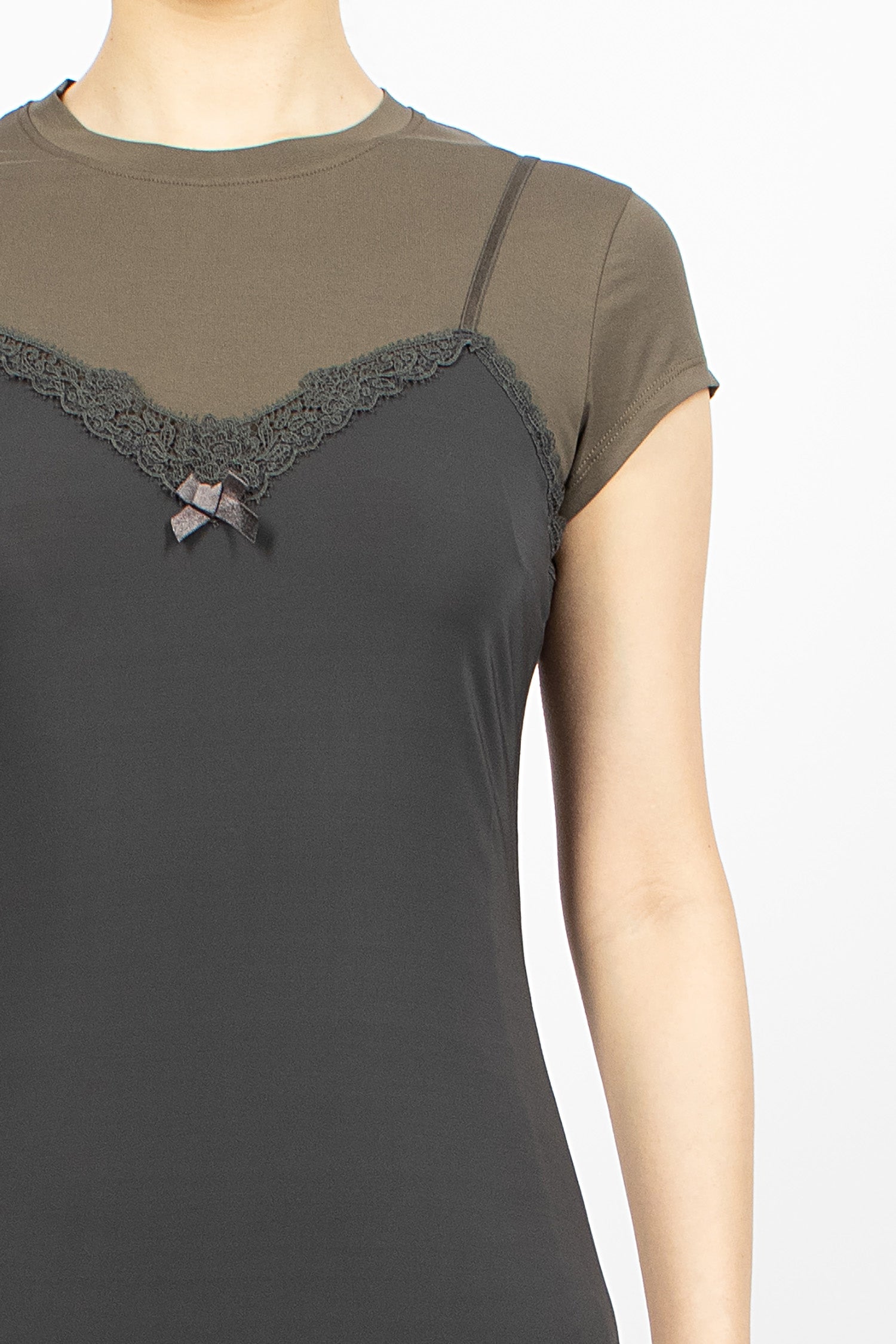 Layered Jersey Dress Grey/Anthracite